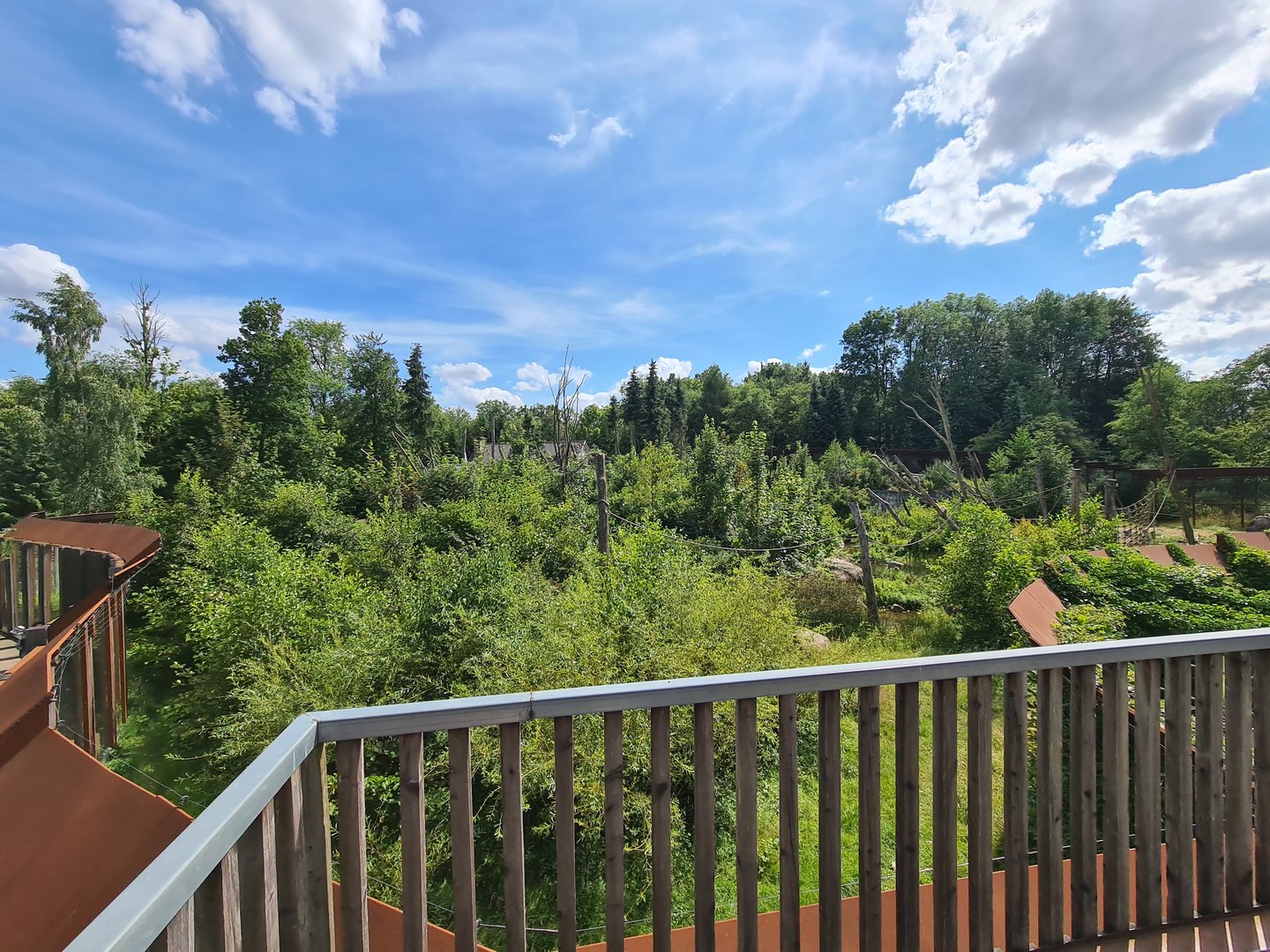 Taiga - View over Barbary macaque enclosure