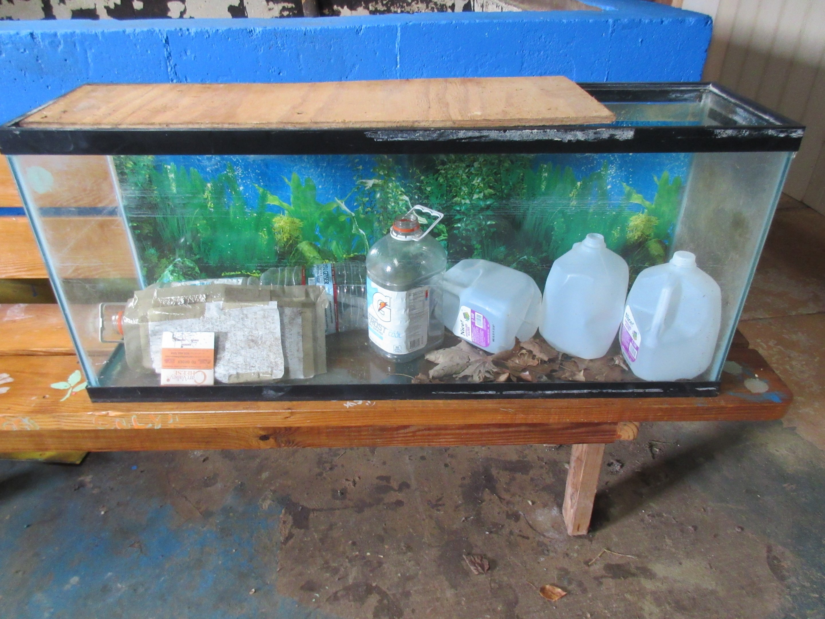 Tank filled with garbage