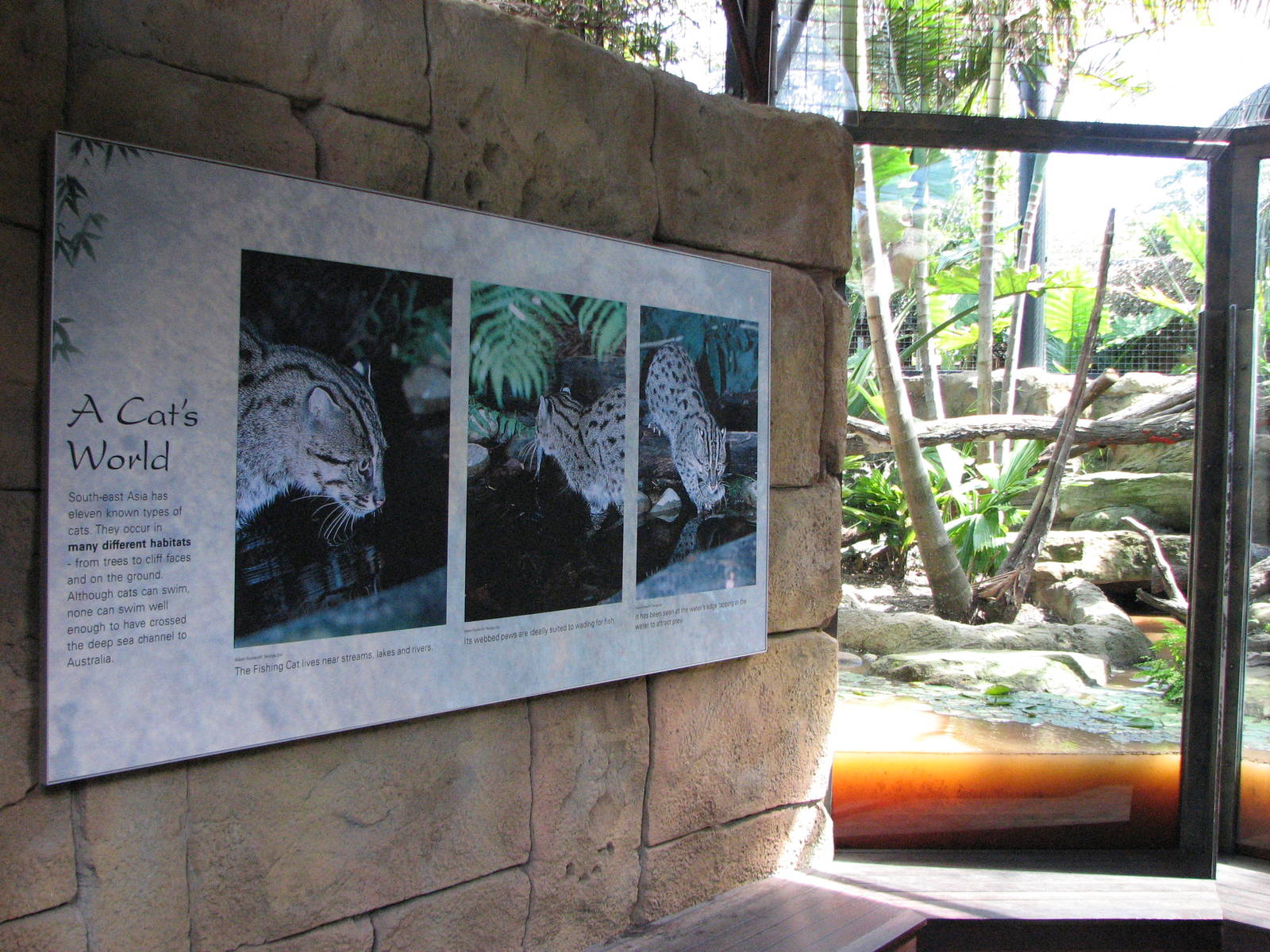 Taronga Zoo 2007 - Fine sign at the Fishing Cat exhibit in Wild Asia