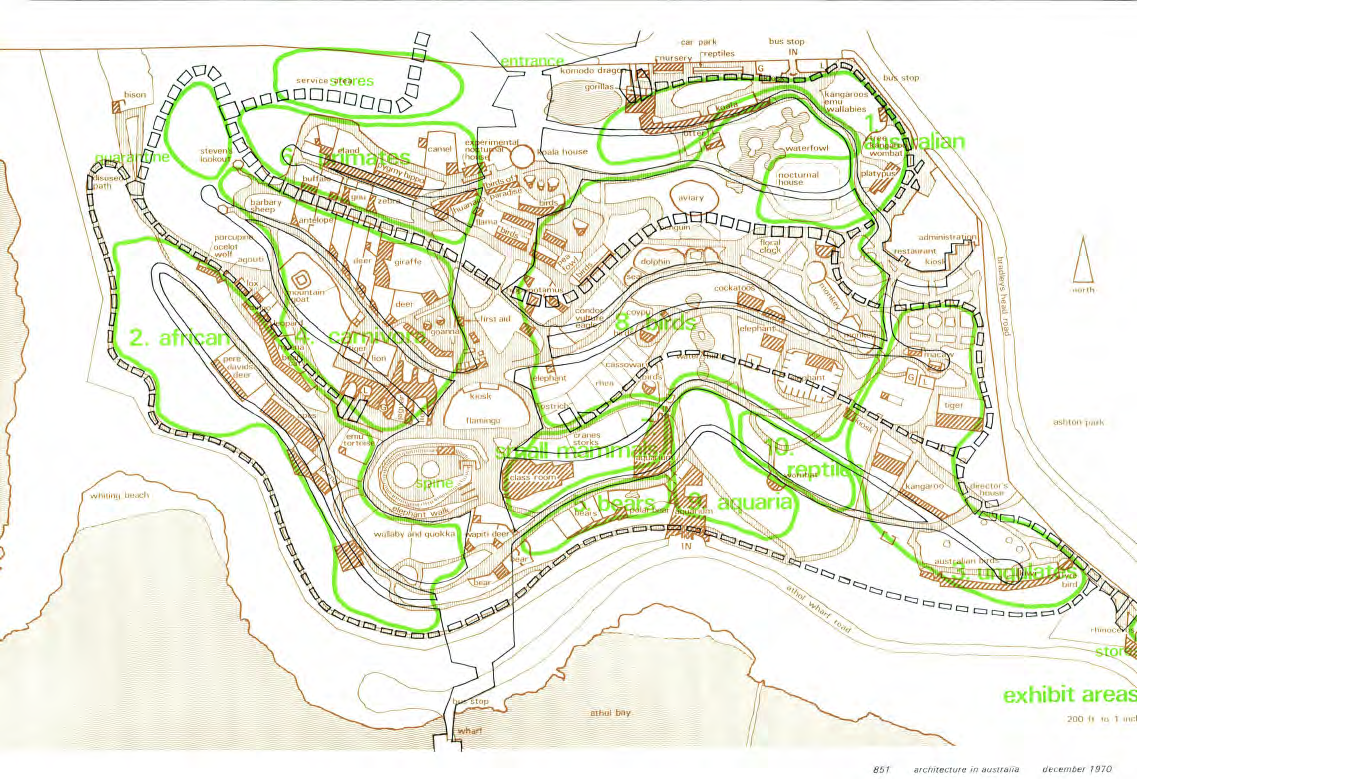 Taronga Zoo Map 1970