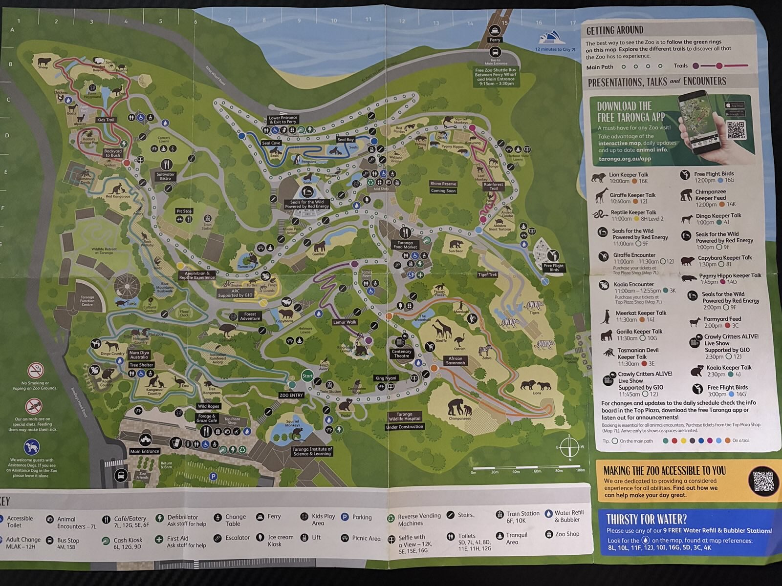 Taronga Zoo Map - July 2025
