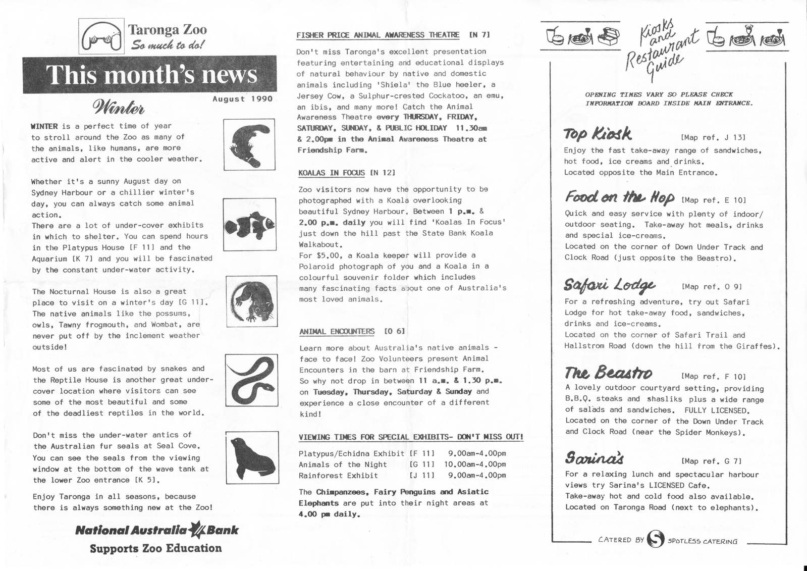 Taronga Zoo Program 1990