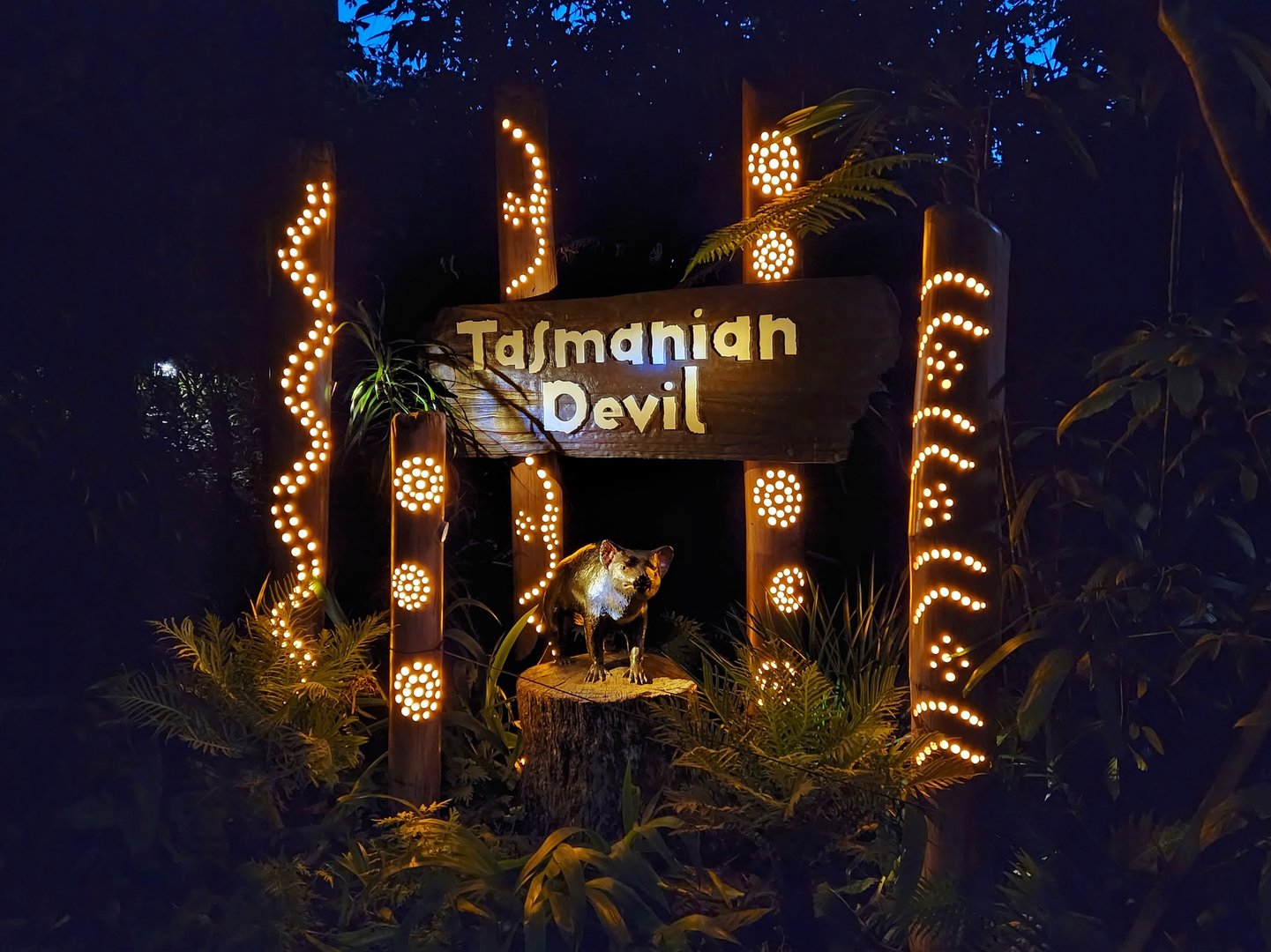 Tasmanian Devil exhibit marker