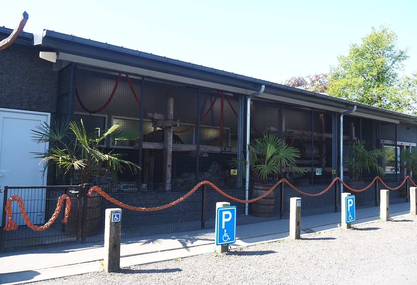 Tayra exhibit in entrance/main building, 2023-05-31
