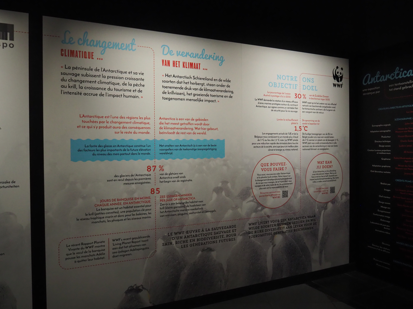 Temporary exhibition 'Antarctica' - Antarctica and climate change display, 2019-12-03