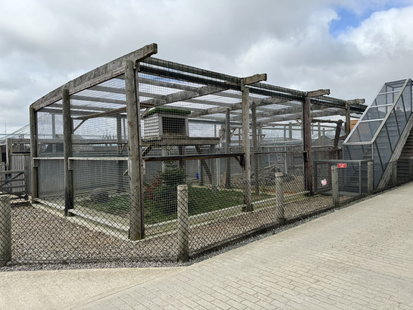 Temporary Snow Leopard Enclosure at Wolds Wildlife Park (March 2024)