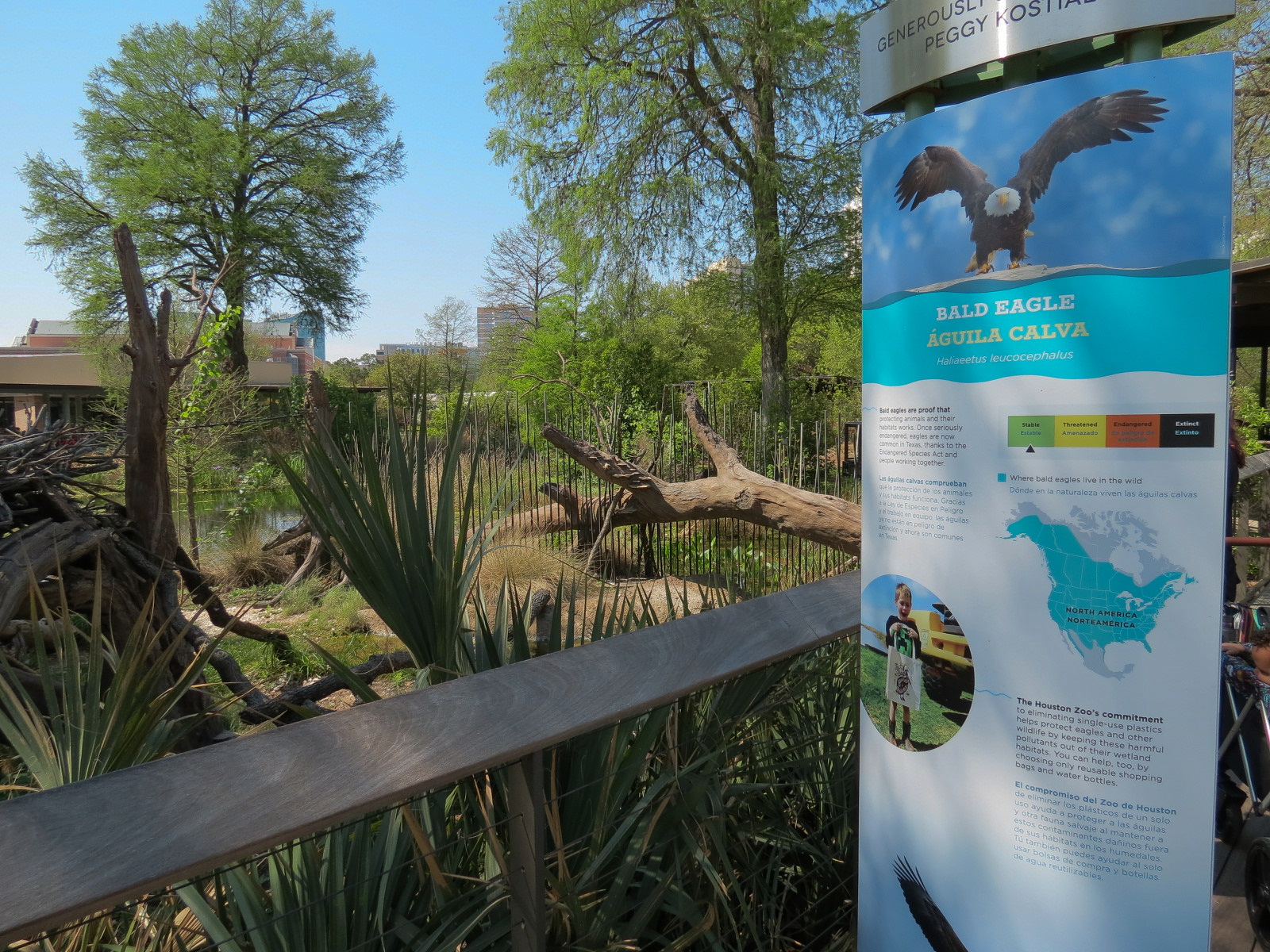 Texas Wetlands - Bald Eagle Exhibit - Sign