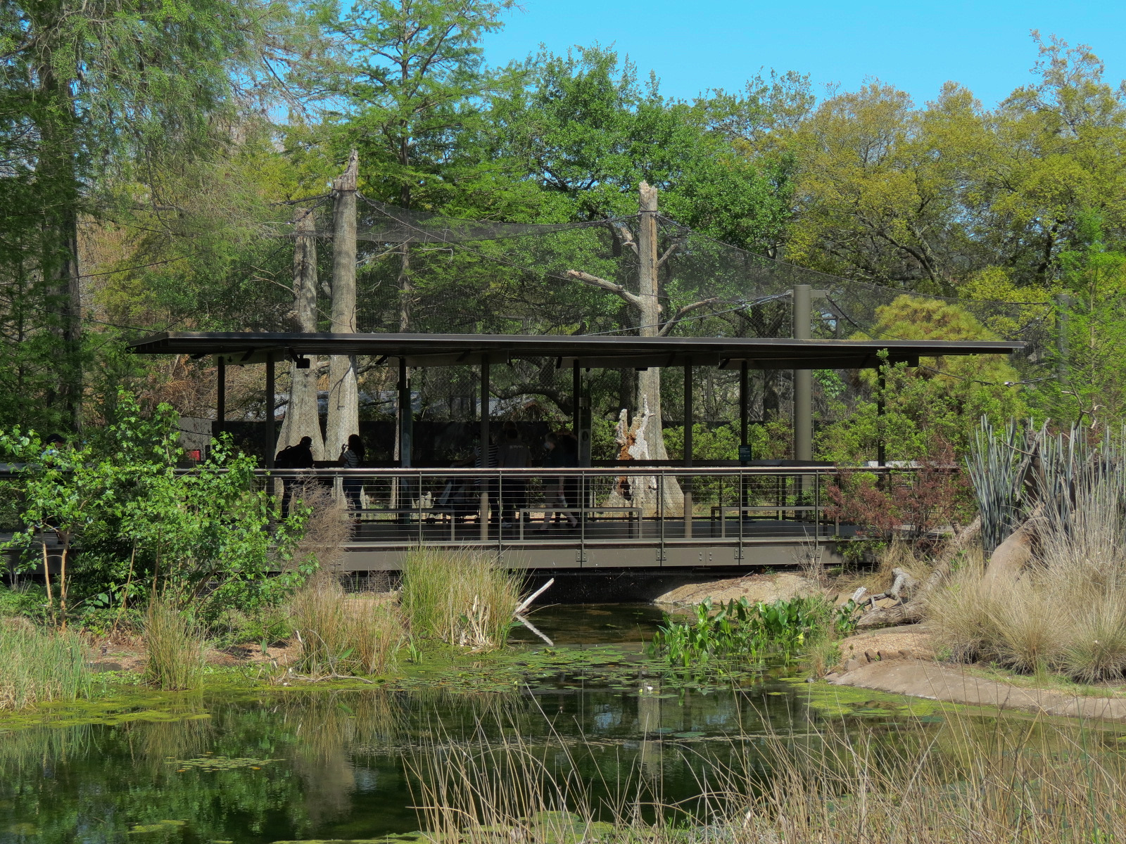 Texas Wetlands - Whooping Crane Exhibit in distance