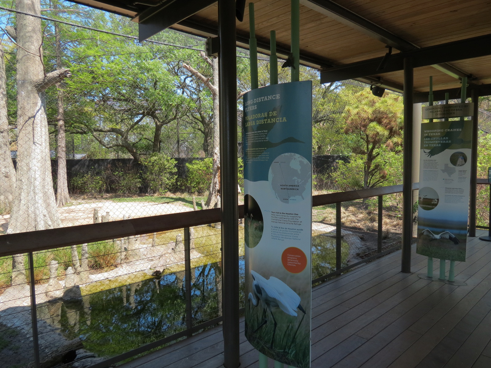 Texas Wetlands - Whooping Crane Exhibit - Viewing Shelter - Signs