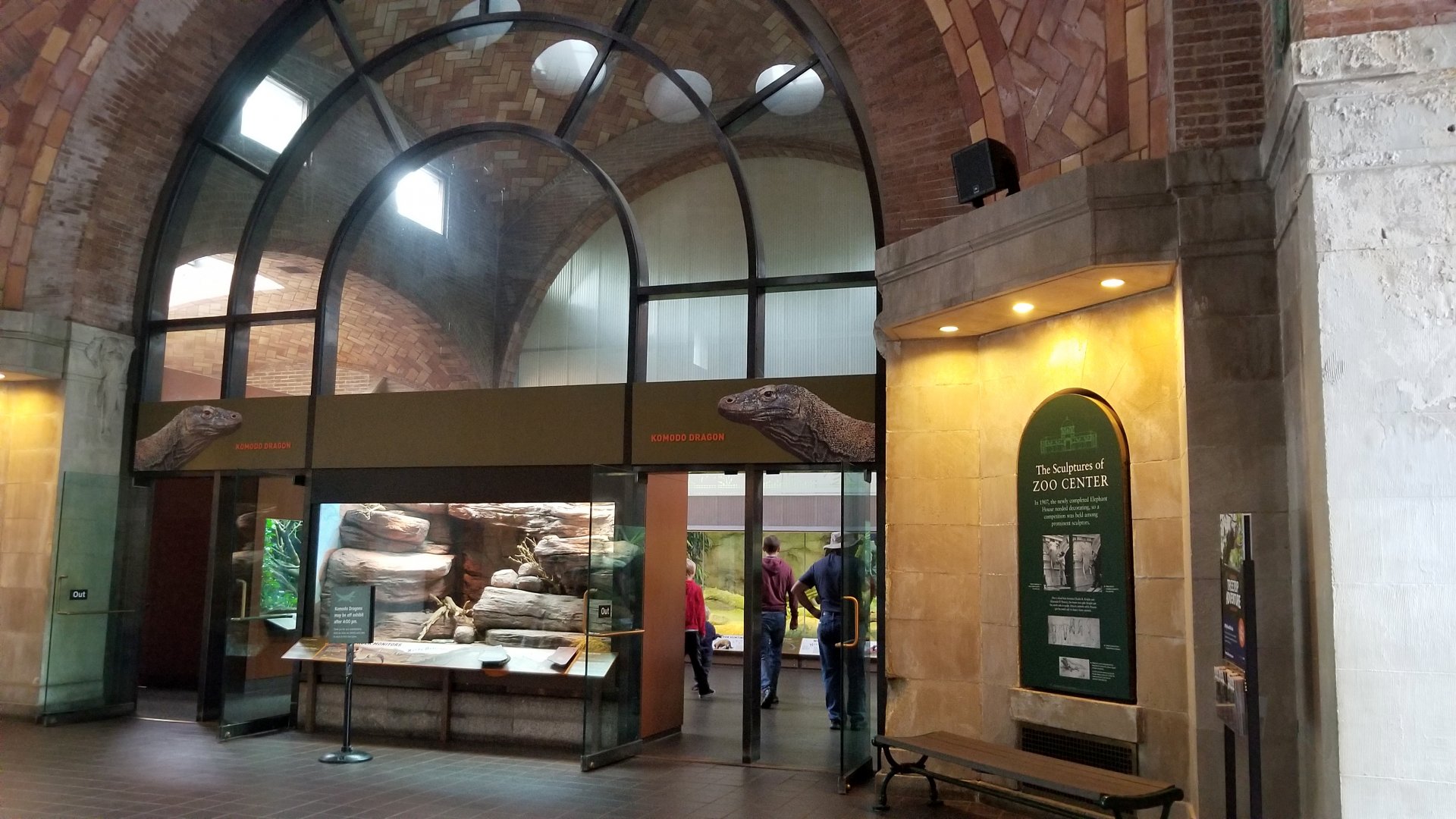 The big Komodo Dragon exhibit is in the back