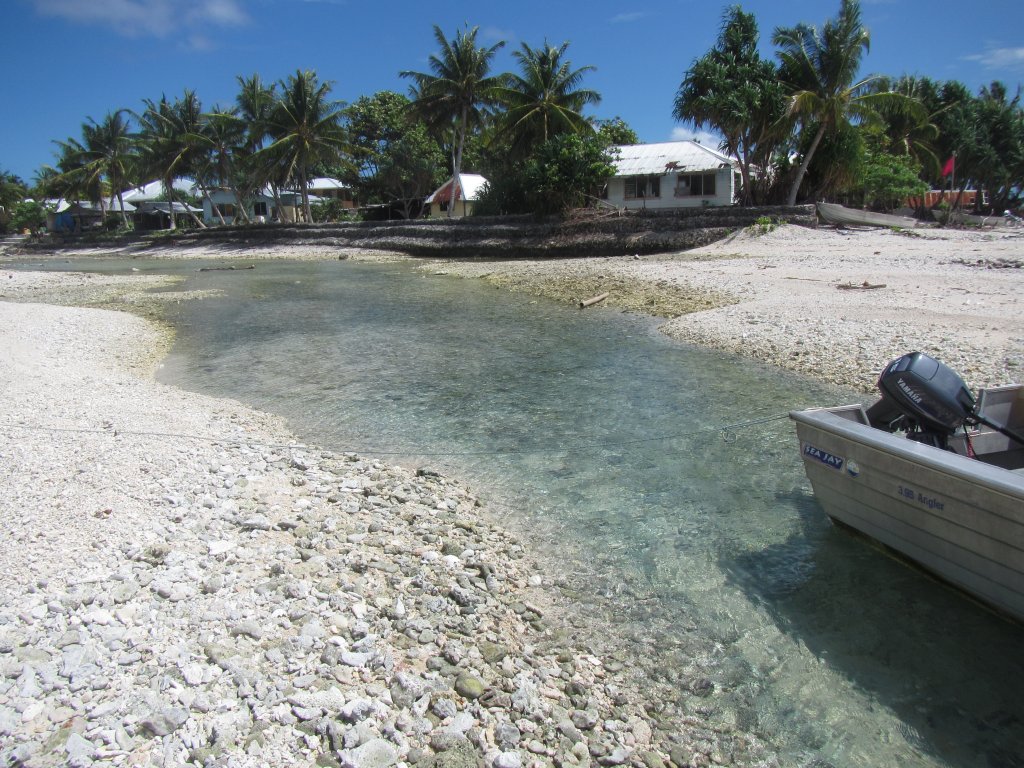 The channel at the lagoon end