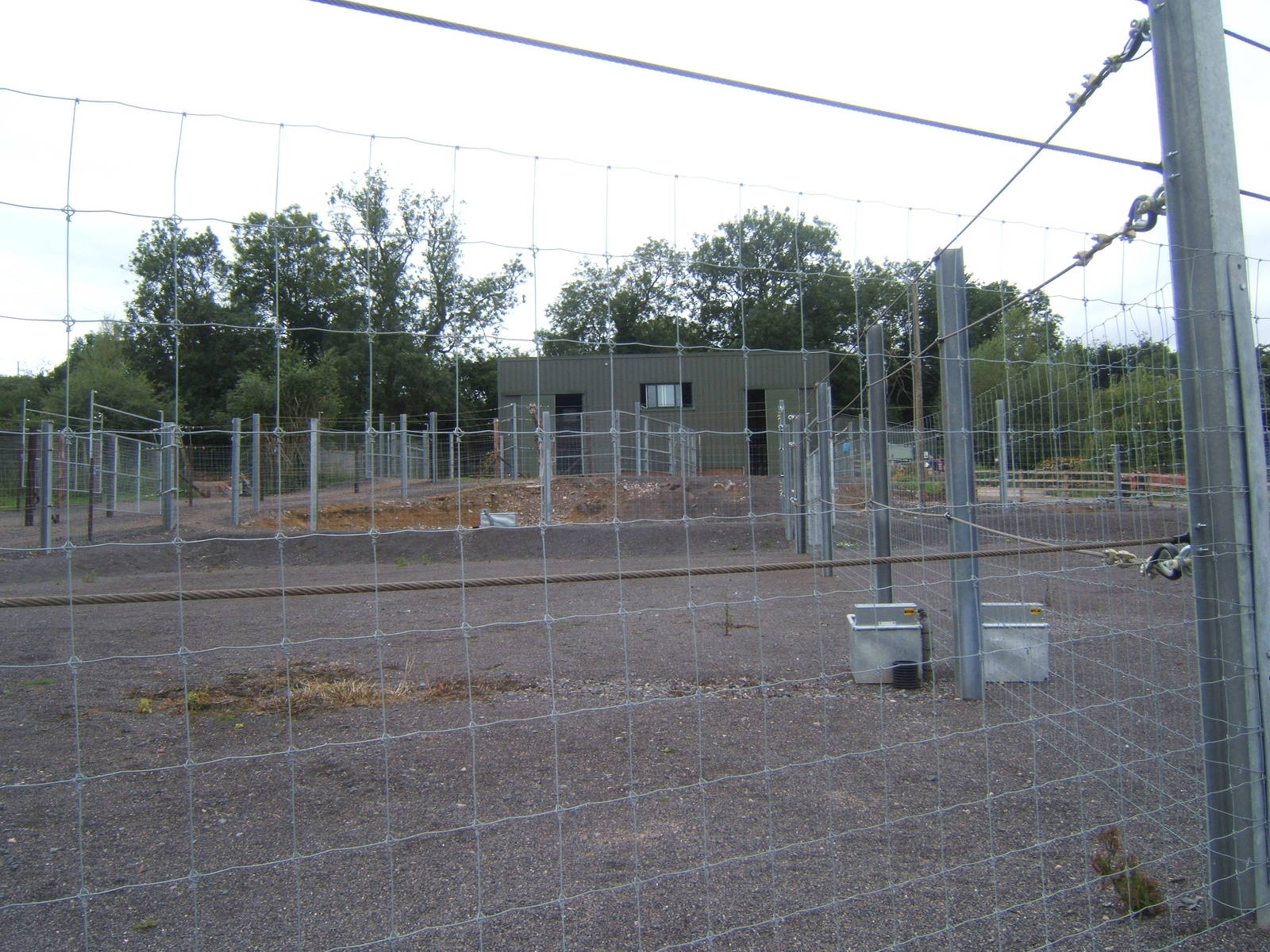 The completed hard standing for the Zebra and Giraffes