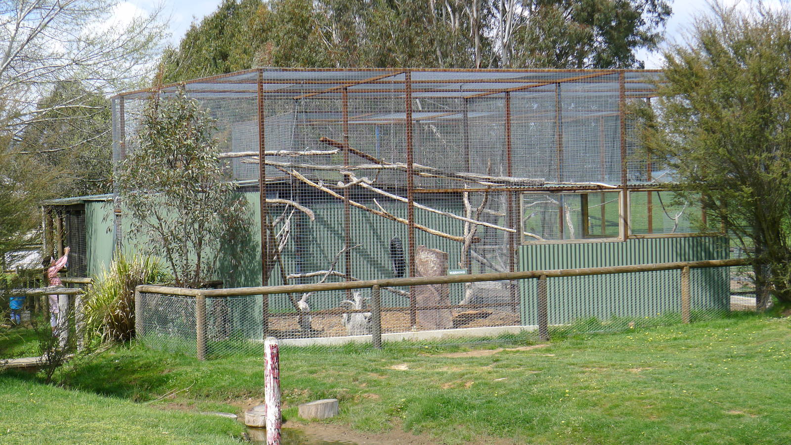 the enlarged monkey enclosures