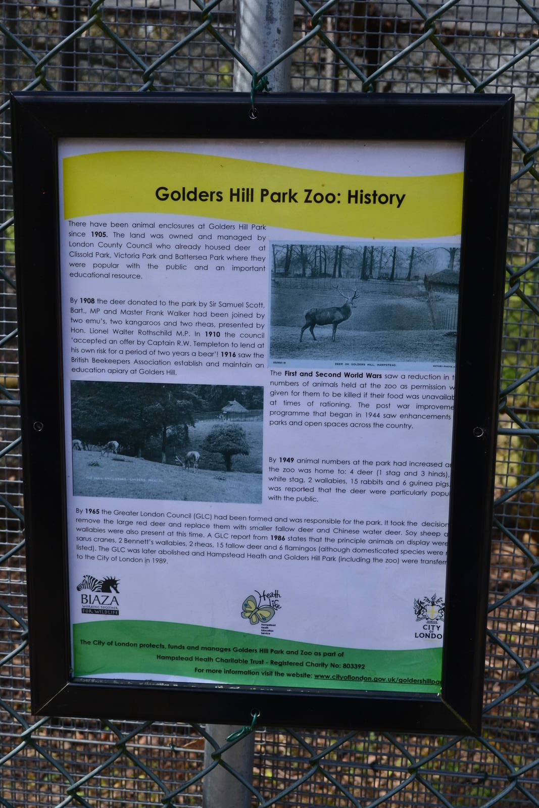 The history of Golders Hill Park Zoo