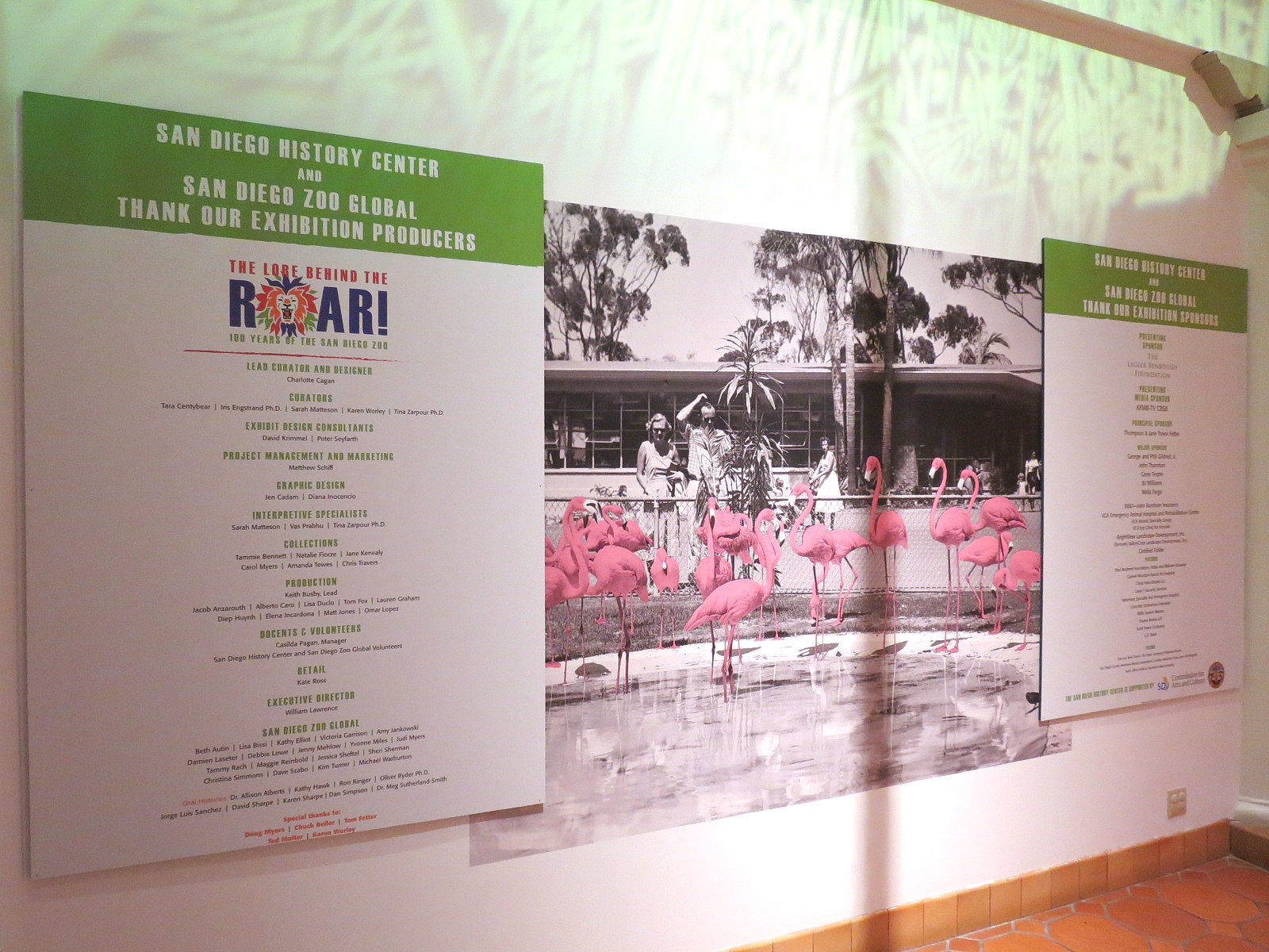 The Lore Behind The Roar! - Exhibition Credits in Atrium