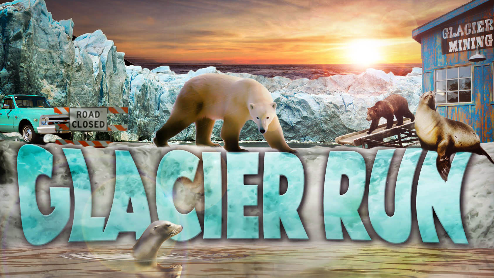 The Louisville Zoo's Glacier Run Promo Art