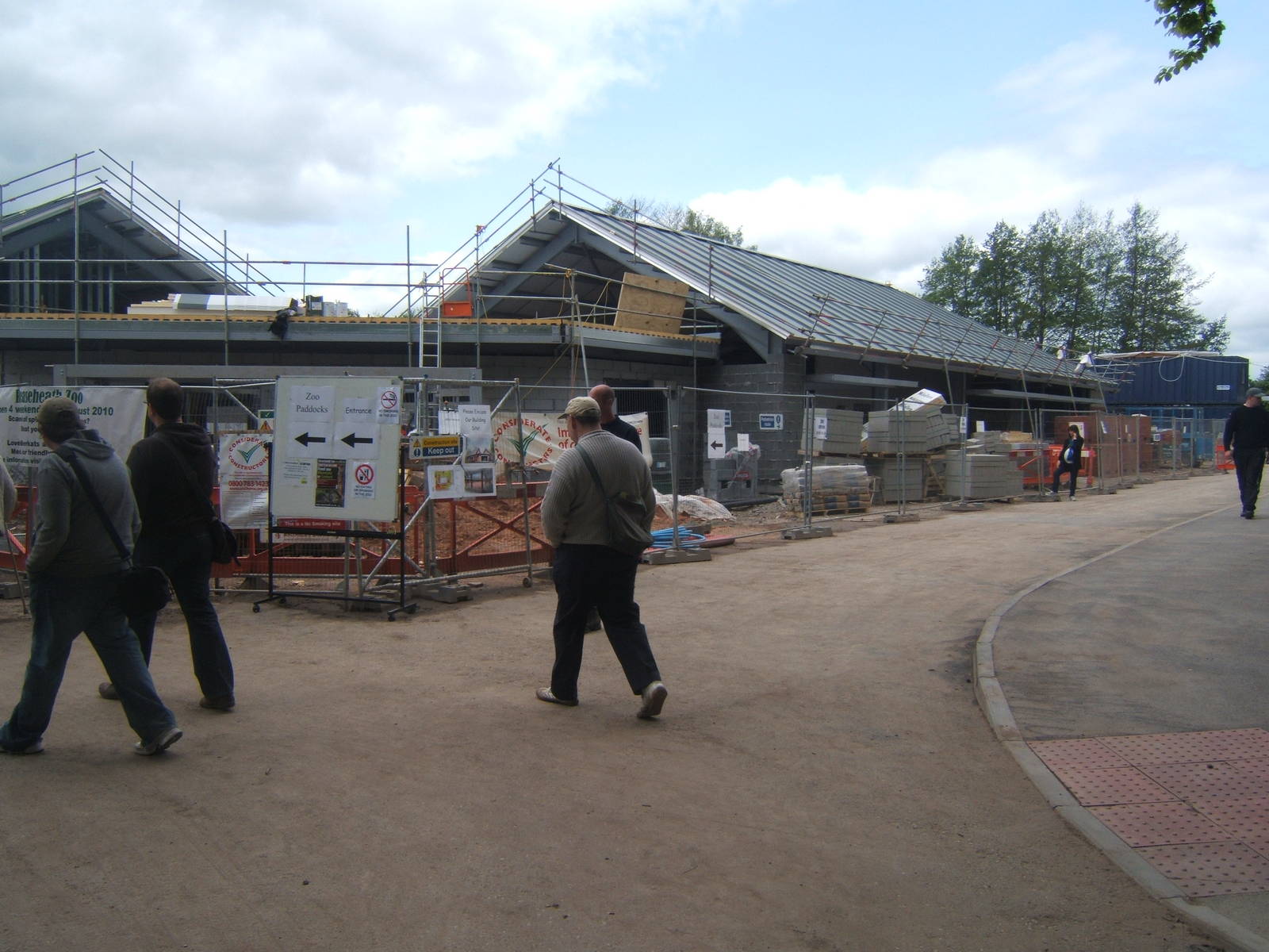 The new entrance/classrooms and exhibits buildings