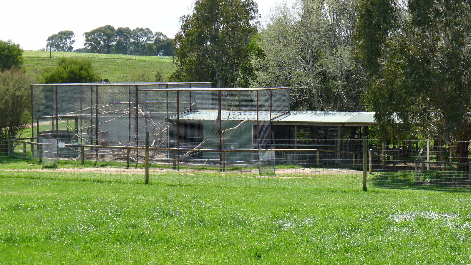 the new extension to the monkey enclosure