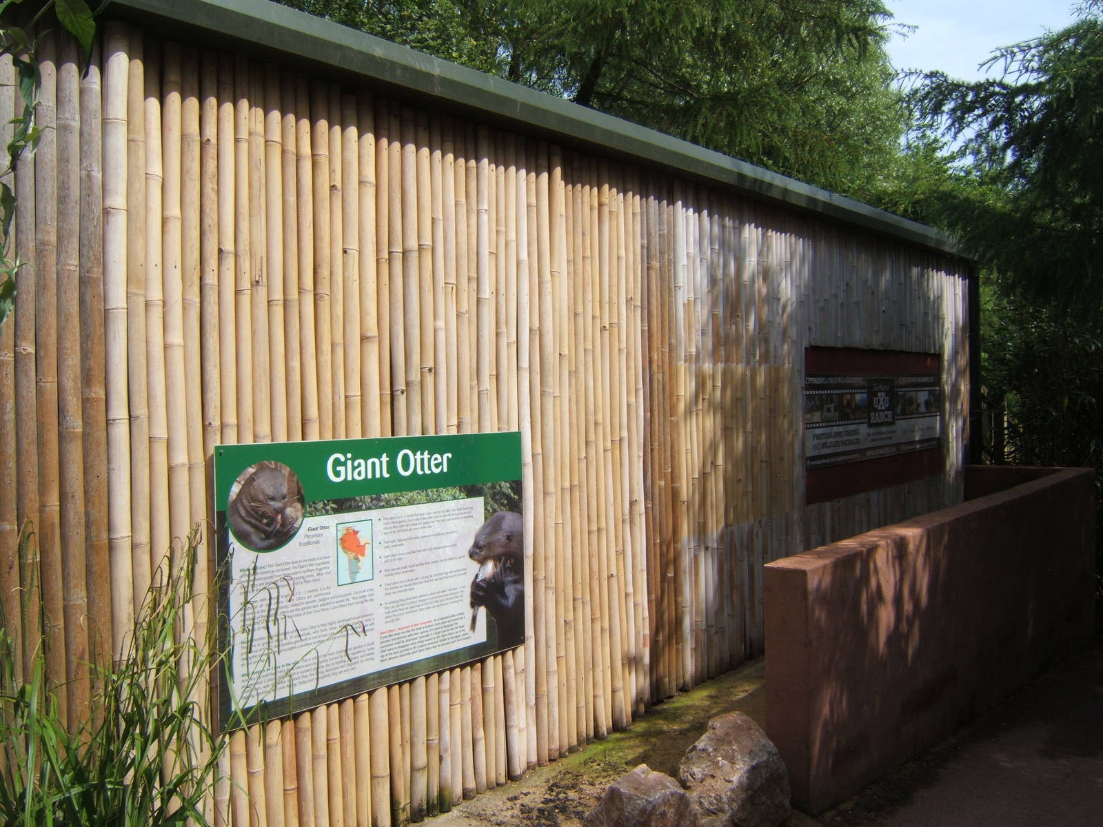 The now boarded and blocked off Giant Otter House