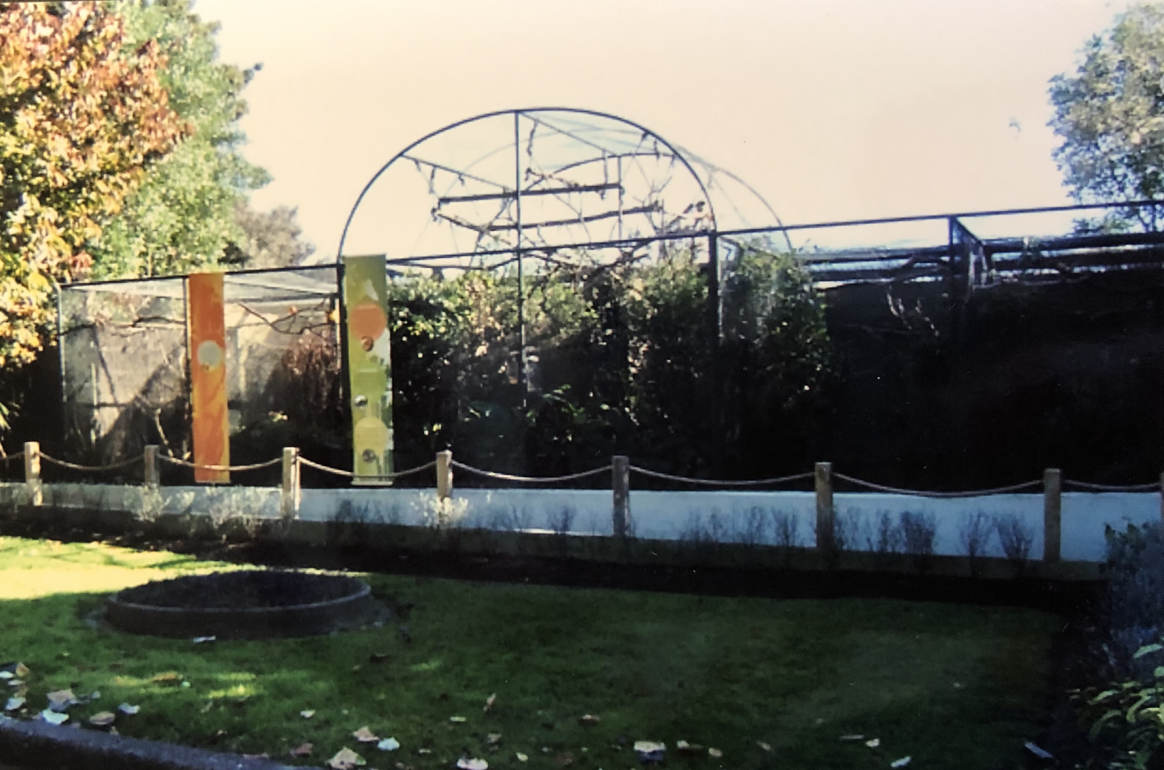 The old birdcages by the Japanese garden.