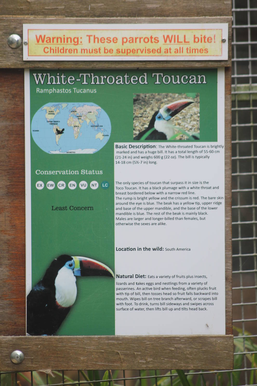 The Parrot Zoo, signage