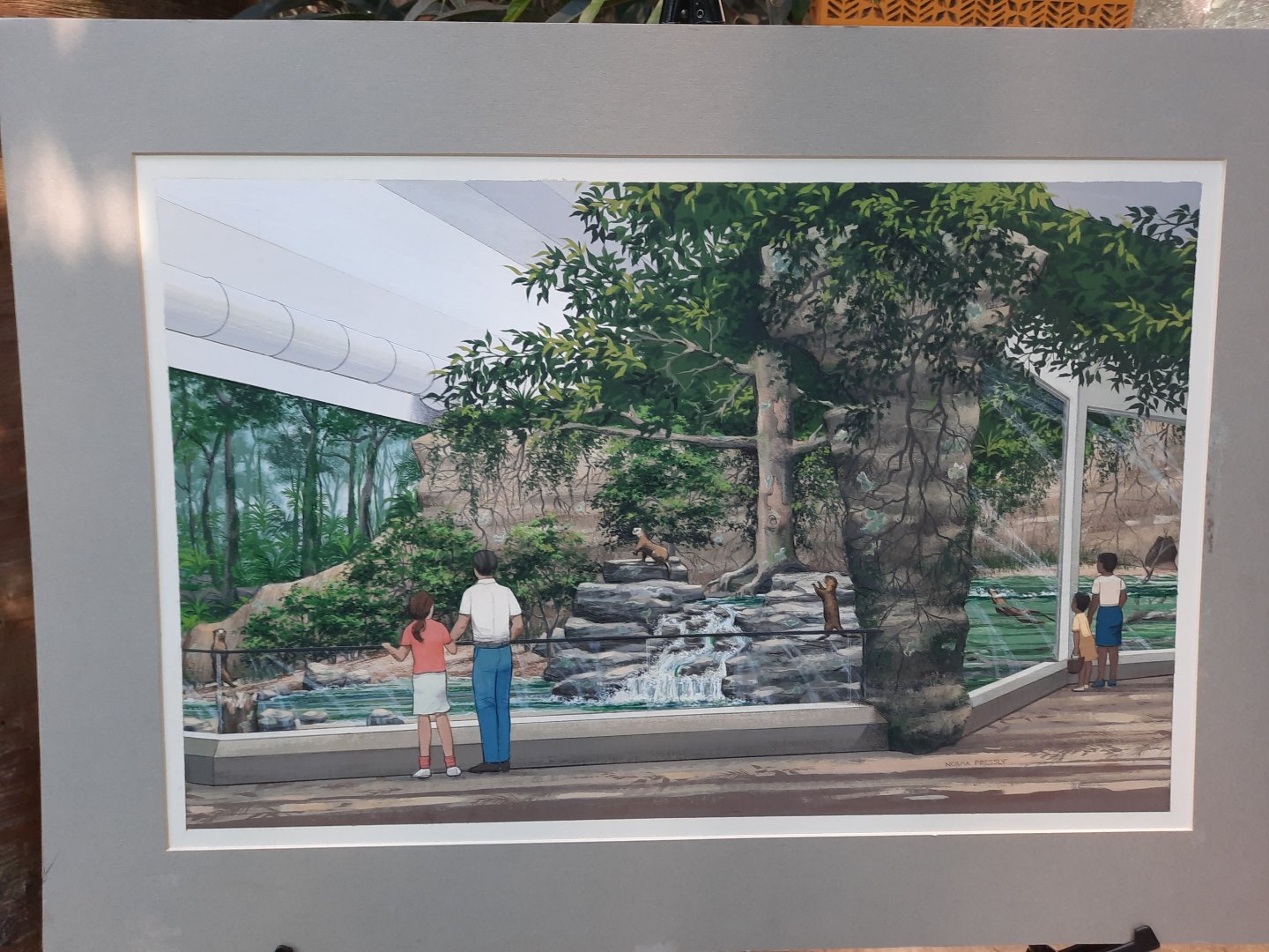 The RainForest Concept Art (1991) - Otter Exhibit