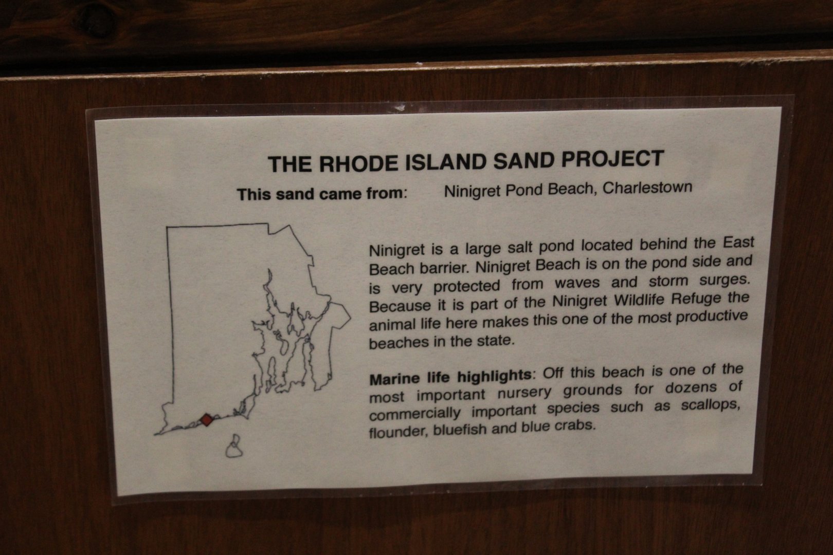 The Rhode Island Sand Project
