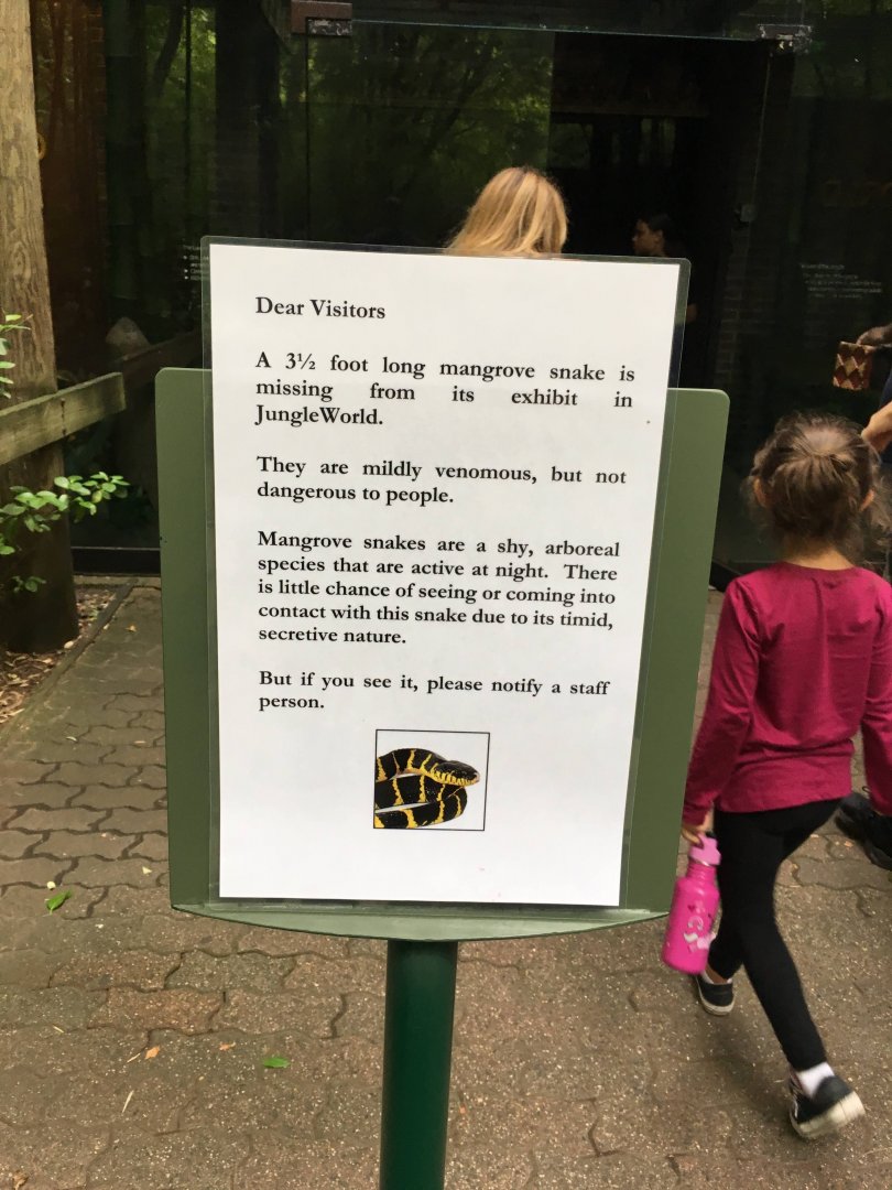 The snake's escape sign