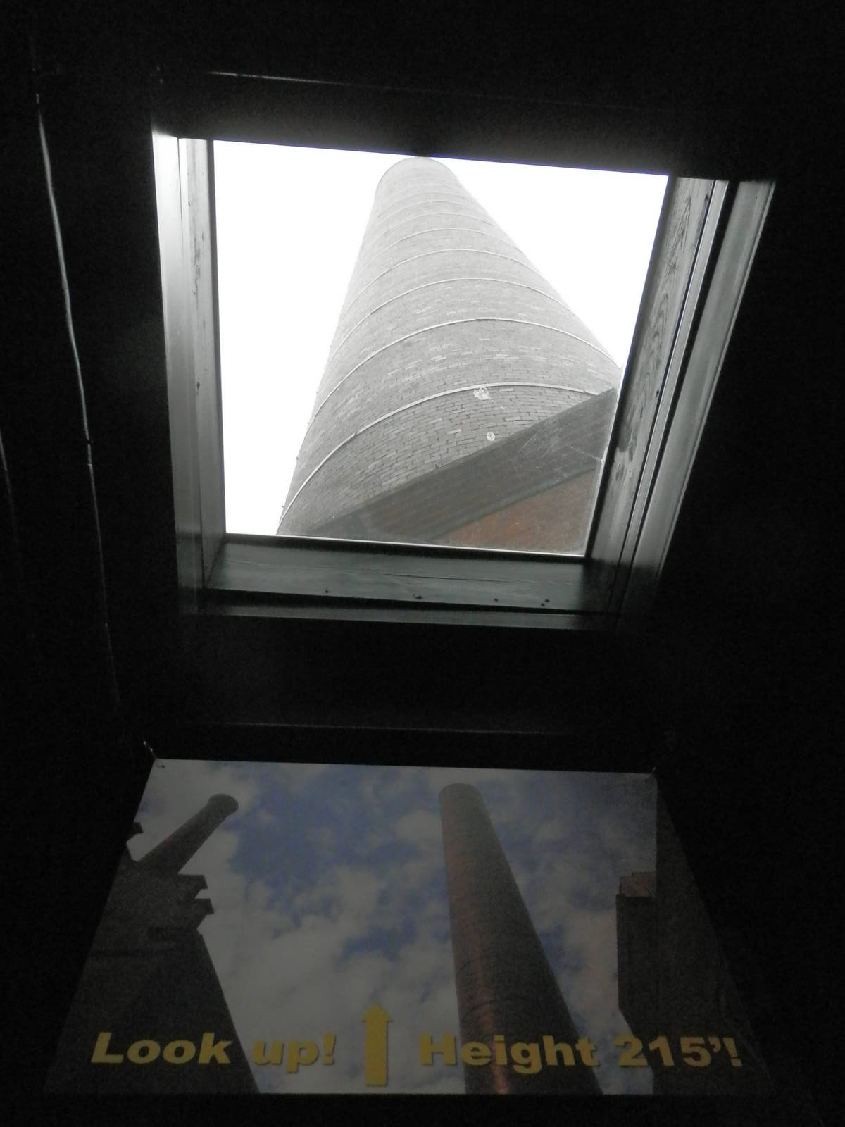 The stacks are still present from the old building.