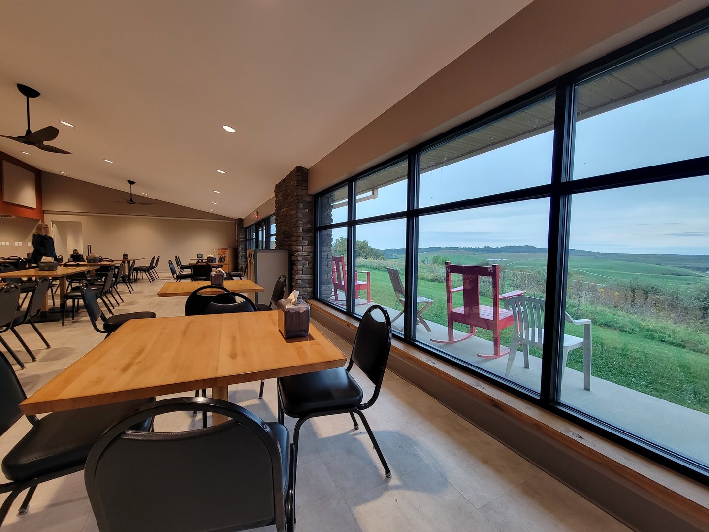 The Wilds - Overlook Cafe, with view of outside seating