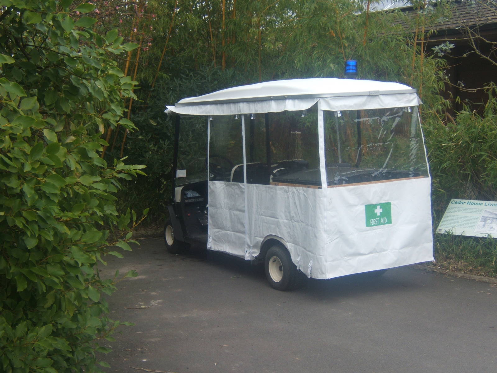 The zoo`s First Aid rapid response vehicle