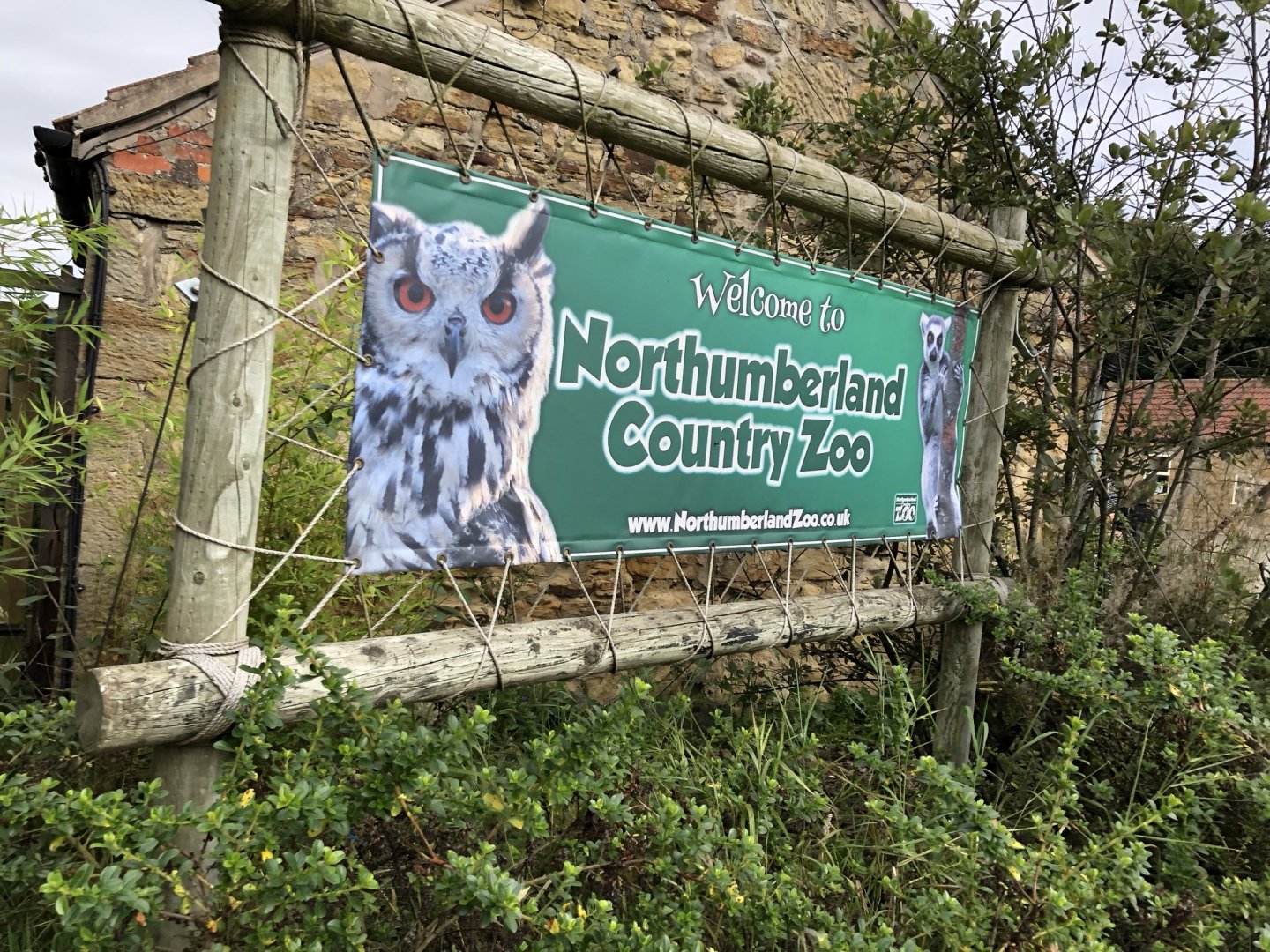 The Zoo Sign at Northumberland Country Zoo (September 2021)
