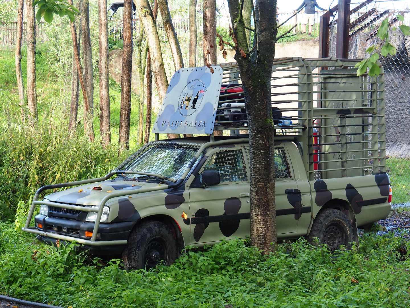 Themed vehicle with bear cage, 2019-10-04