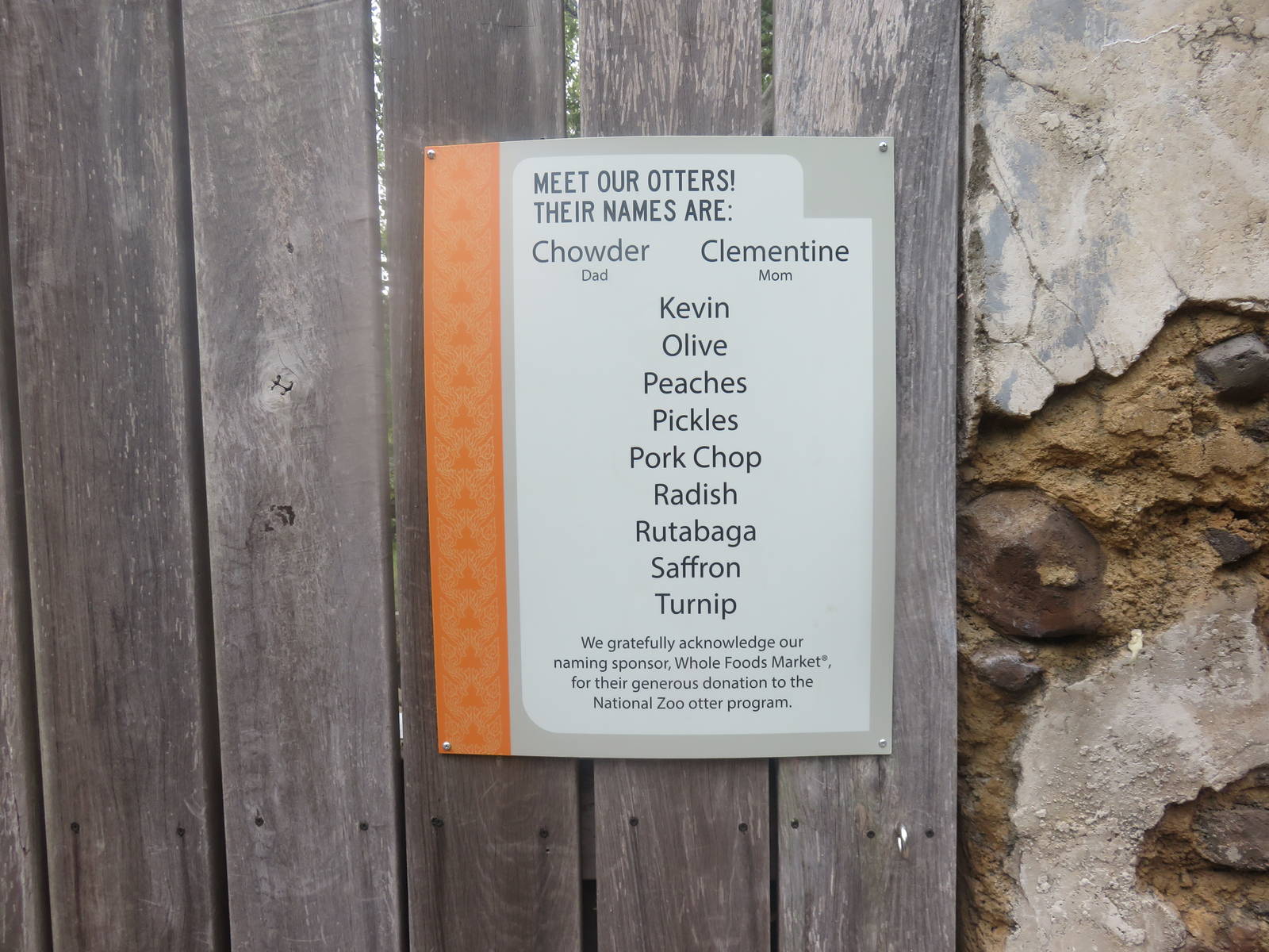 This is why you don't let Whole foods sponsor your otter programs.