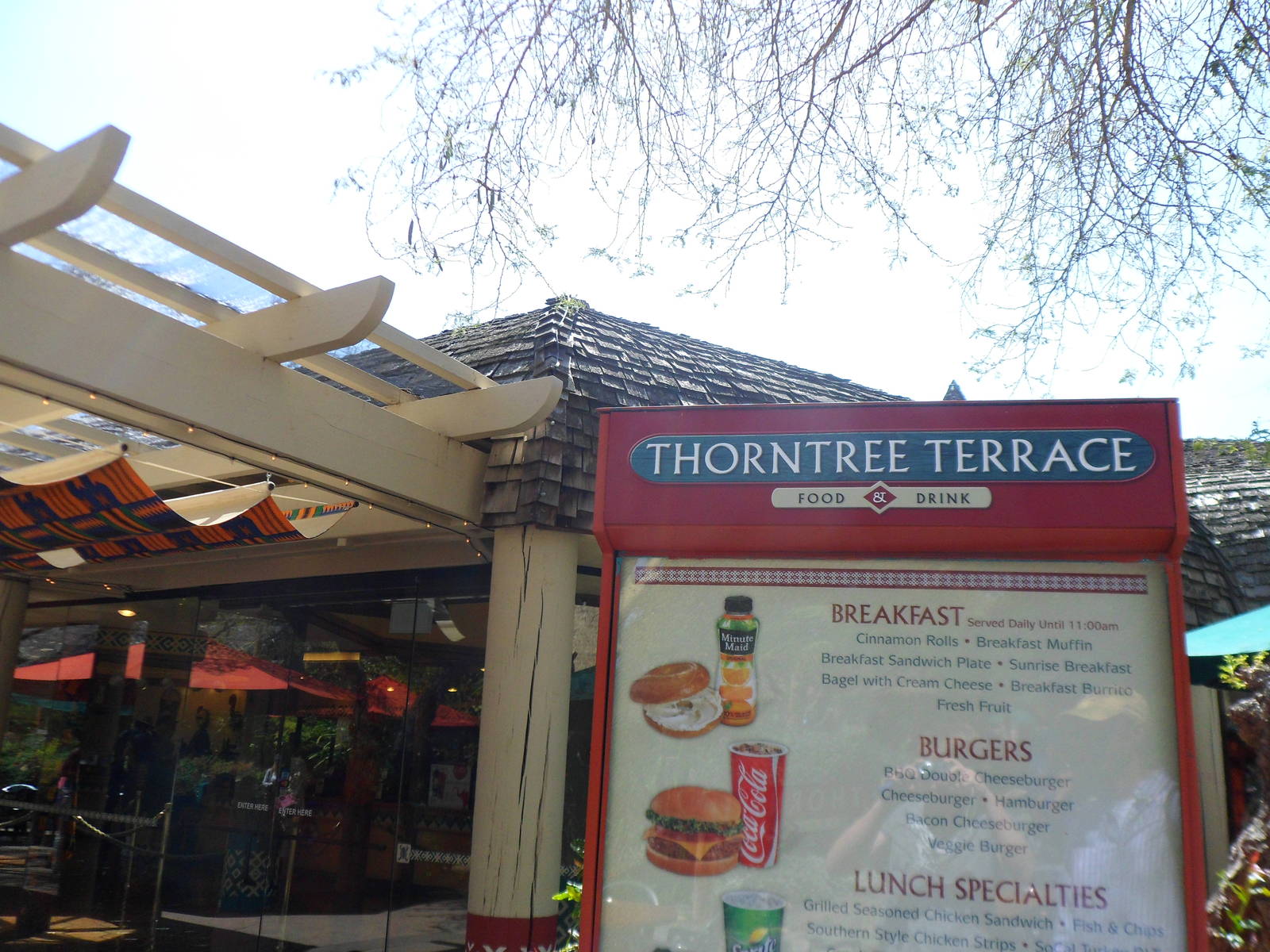 Thorntree Terrace (best food at the park)