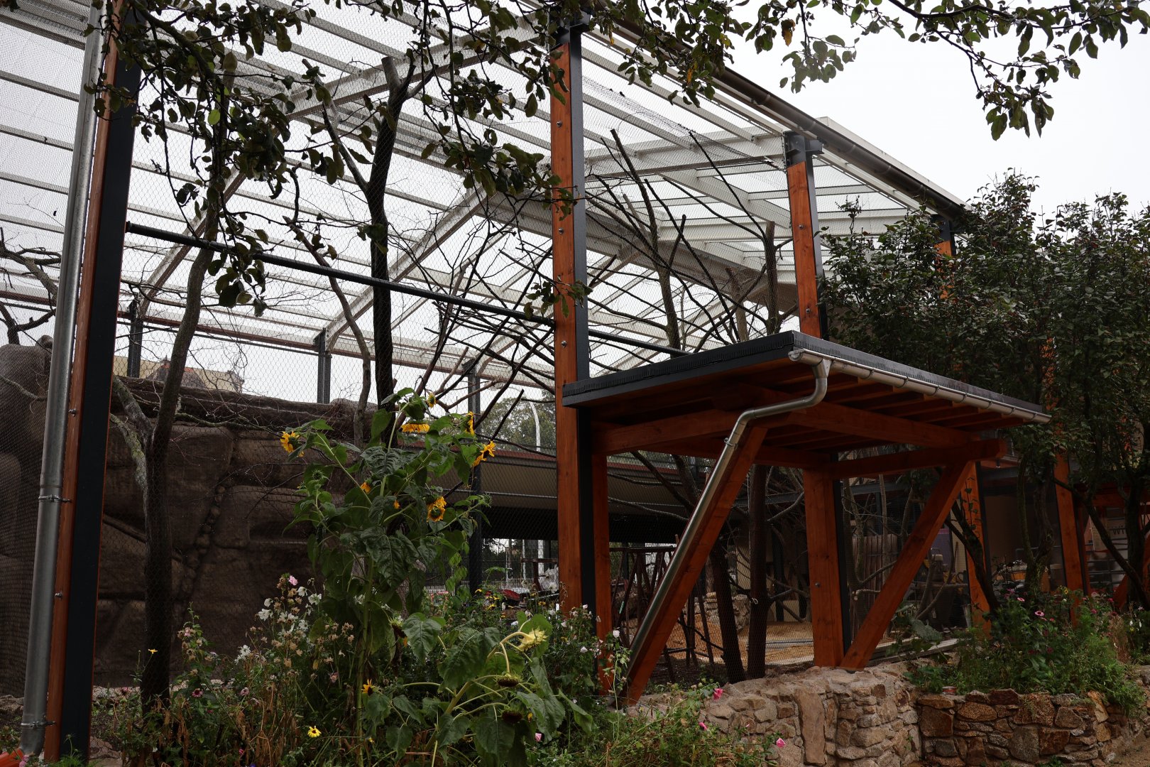 Tibetan Village - Parrot aviary construction site