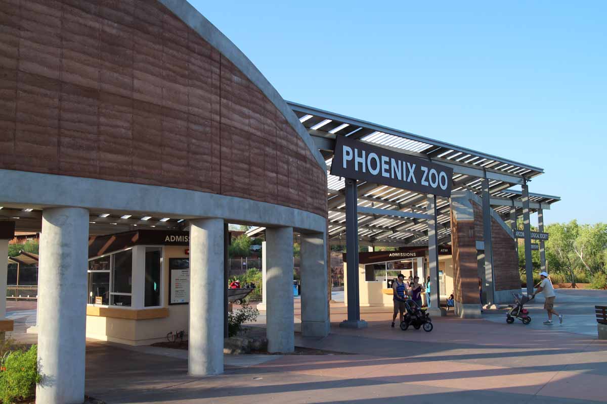 ticket booths at entrance