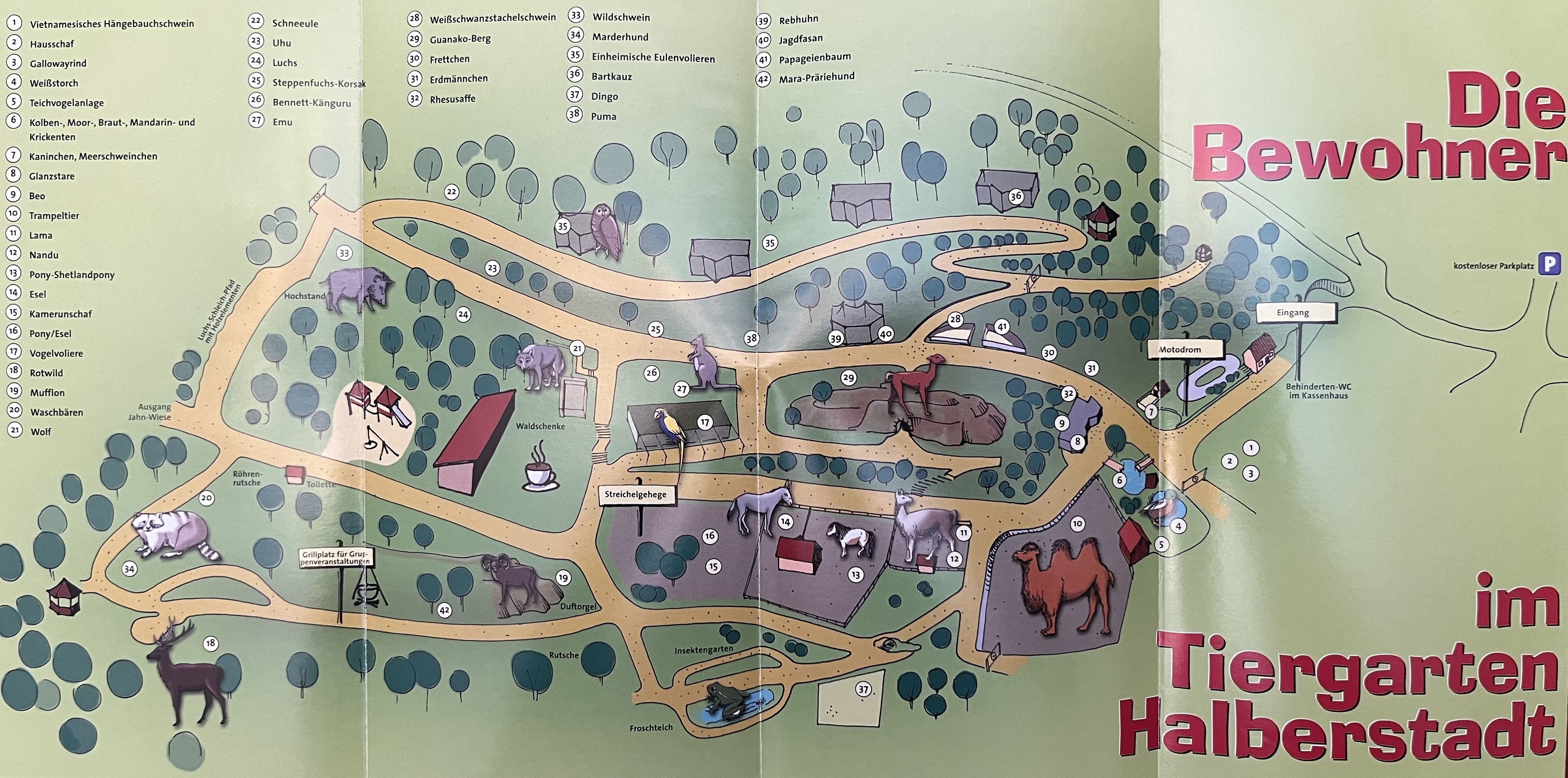 Tiergarten Halberstadt Map - 1999?