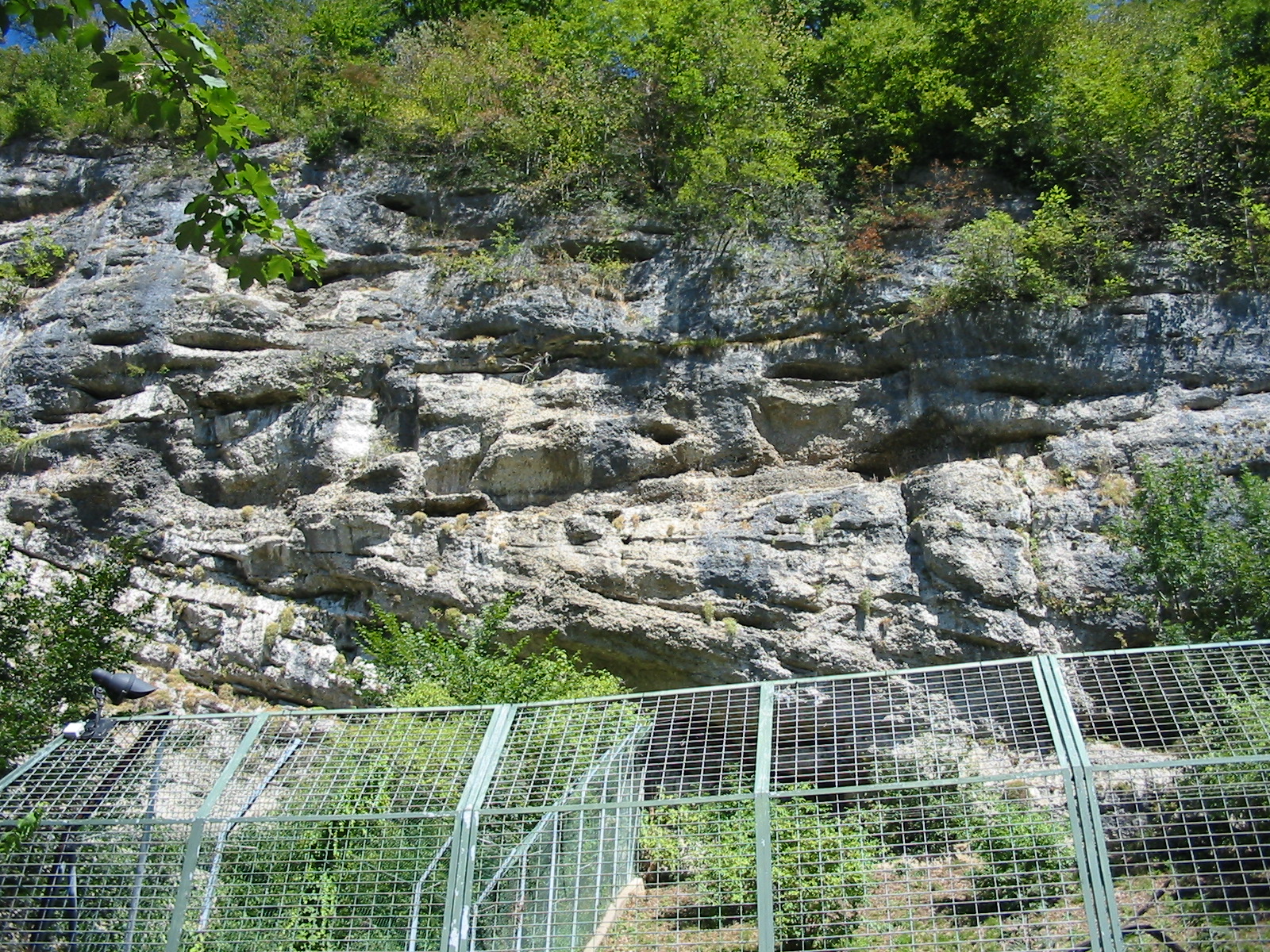 Tiergarten Hellbrunn - The cliff above the big cat enclosures