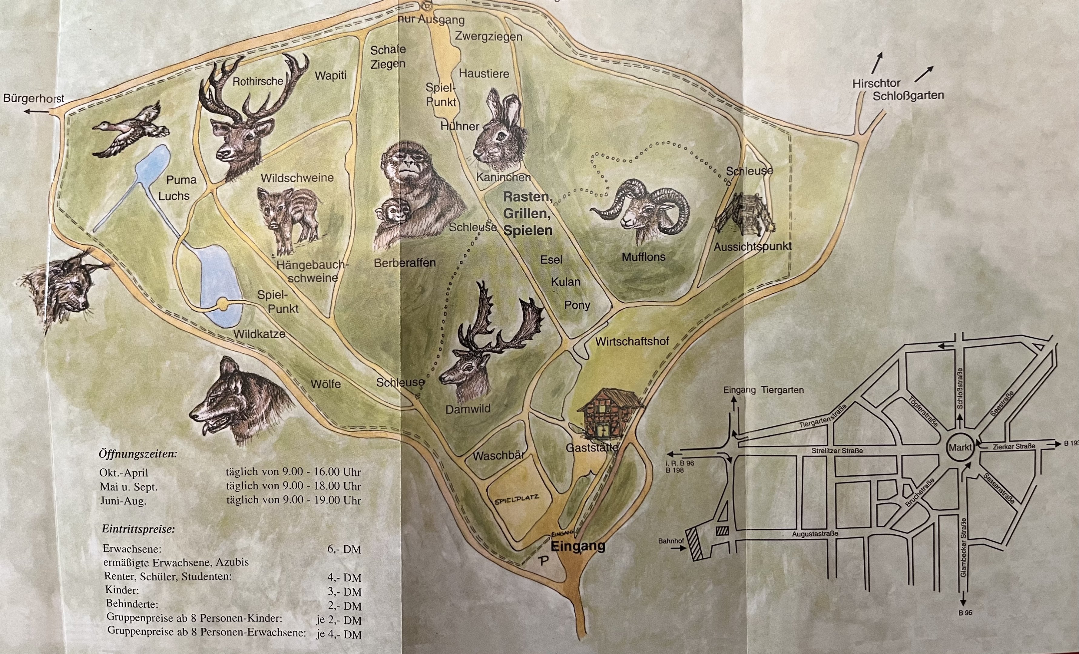 Tiergarten Neustrelitz Map - undated