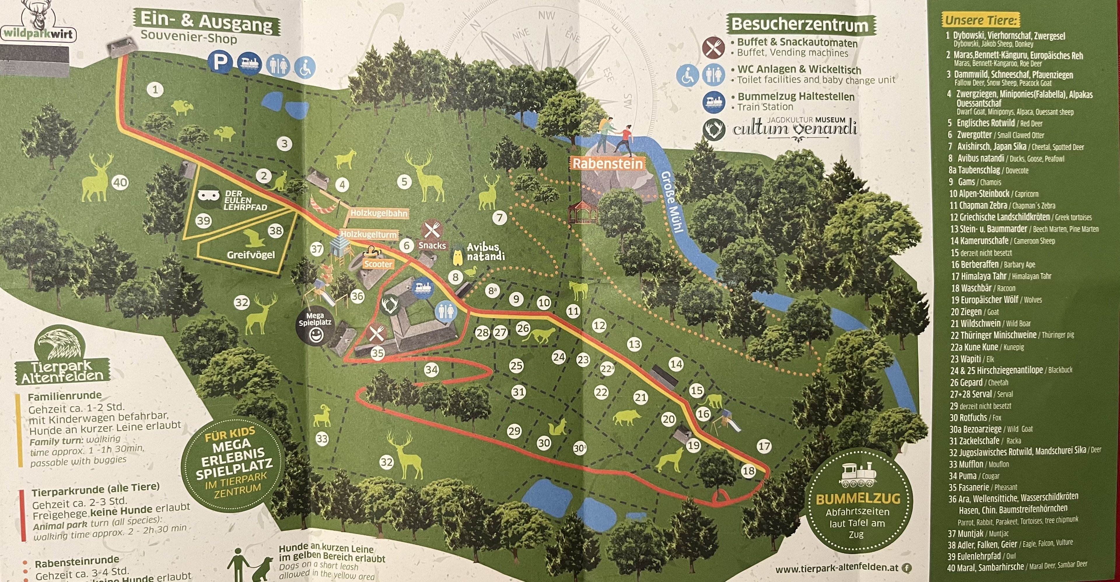 Tierpark Altenfelden Map - 2022