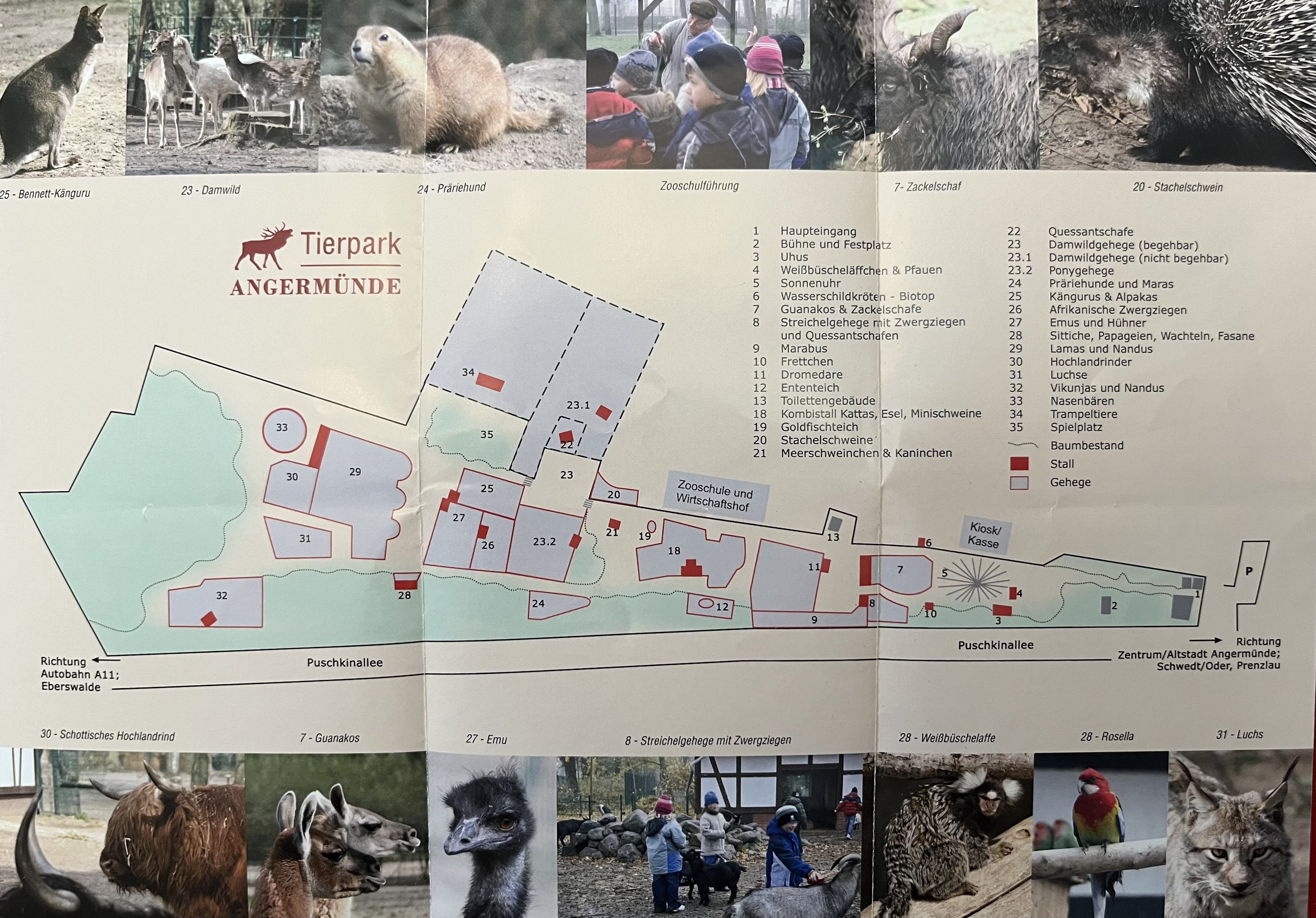 Tierpark Angermunde Map - 2015