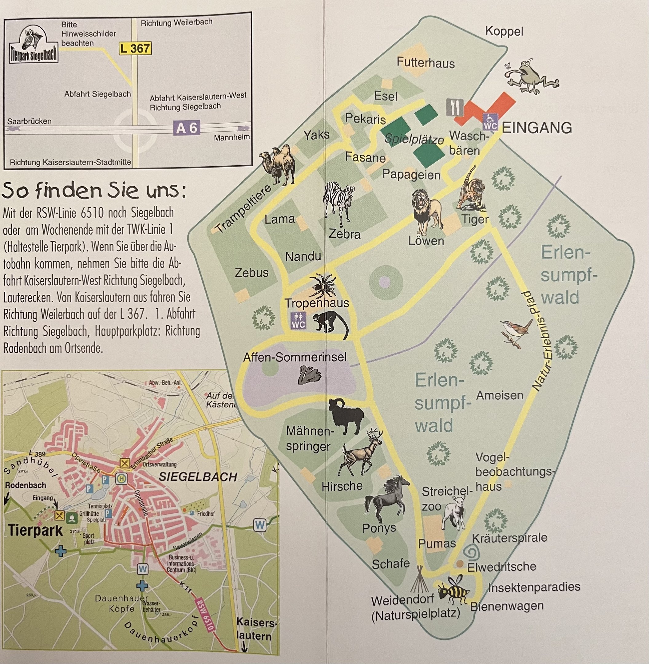 Tierpark Siegelbach Map - 2000