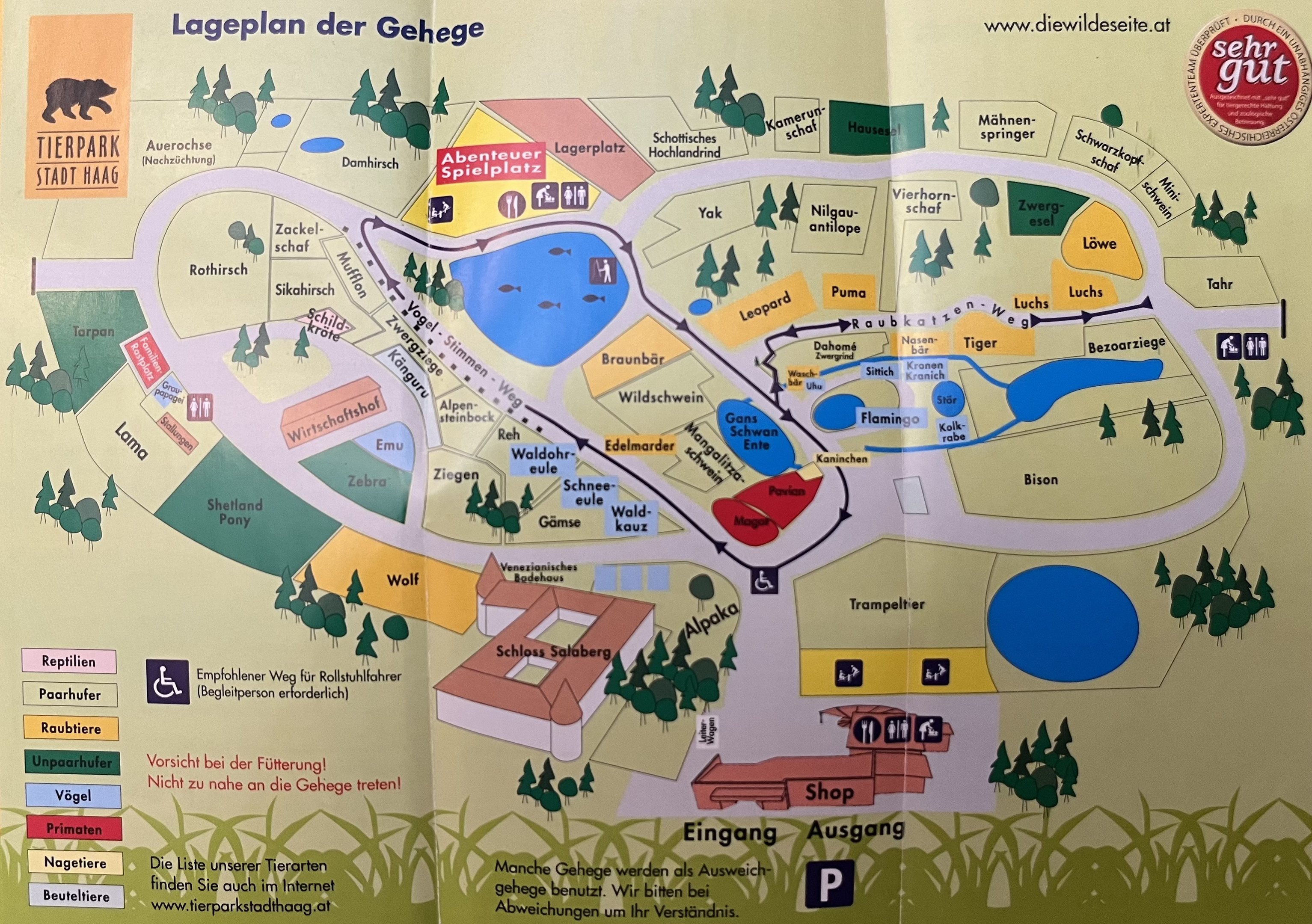 Tierpark Stadt Haag Map - 2017