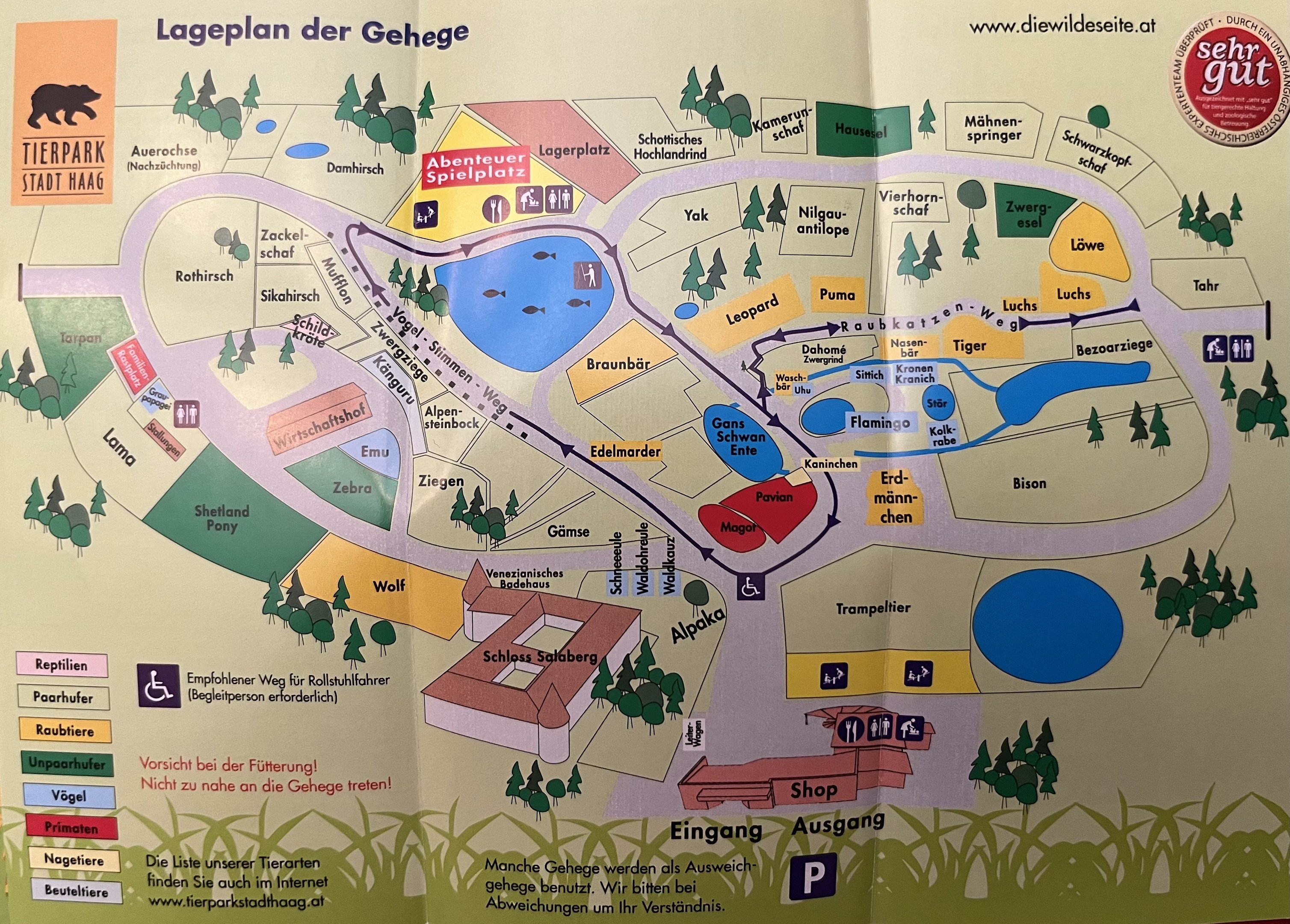 Tierpark Stadt Haag Map - 2019