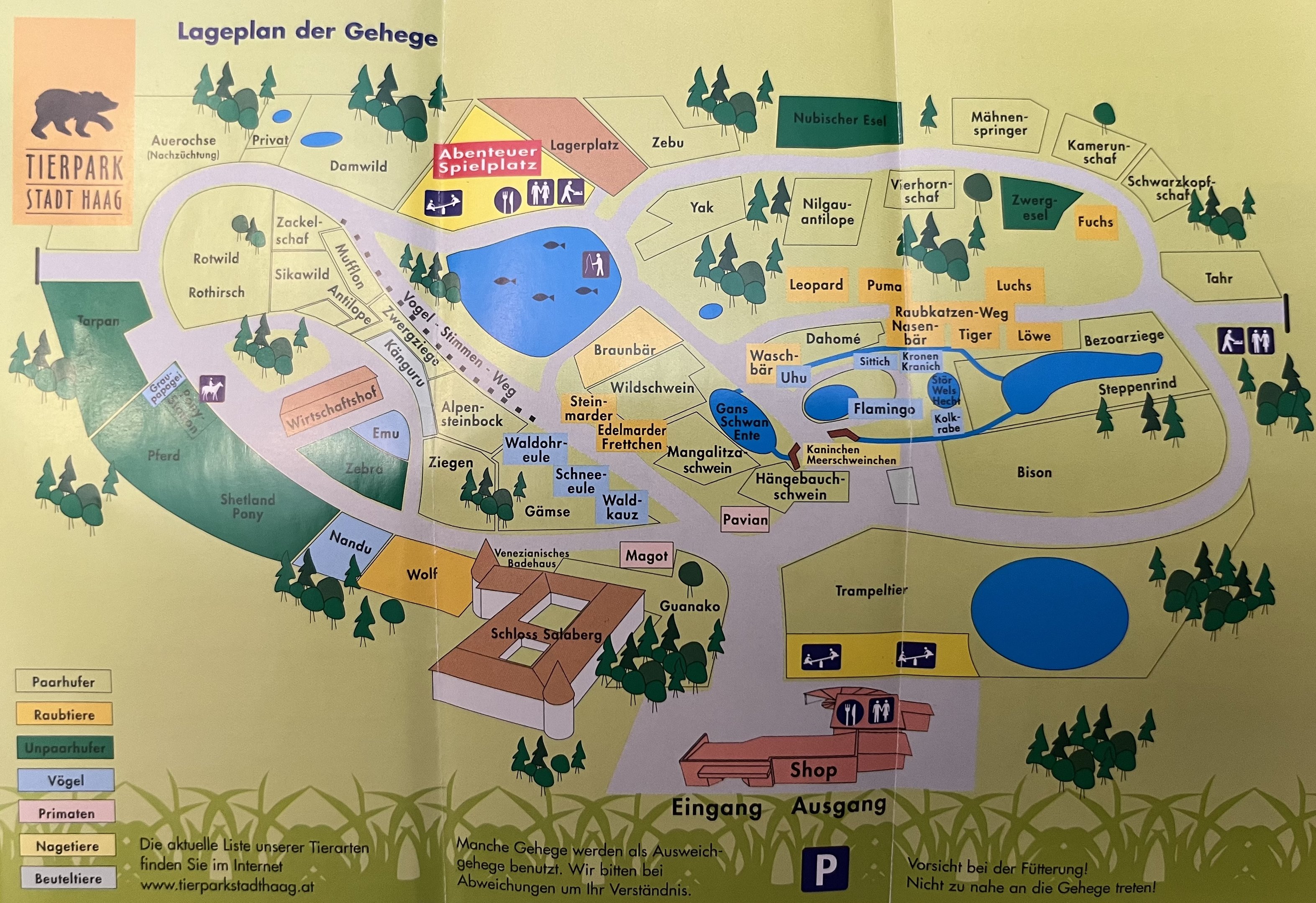 Tierpark Stadt Haag Map - undated