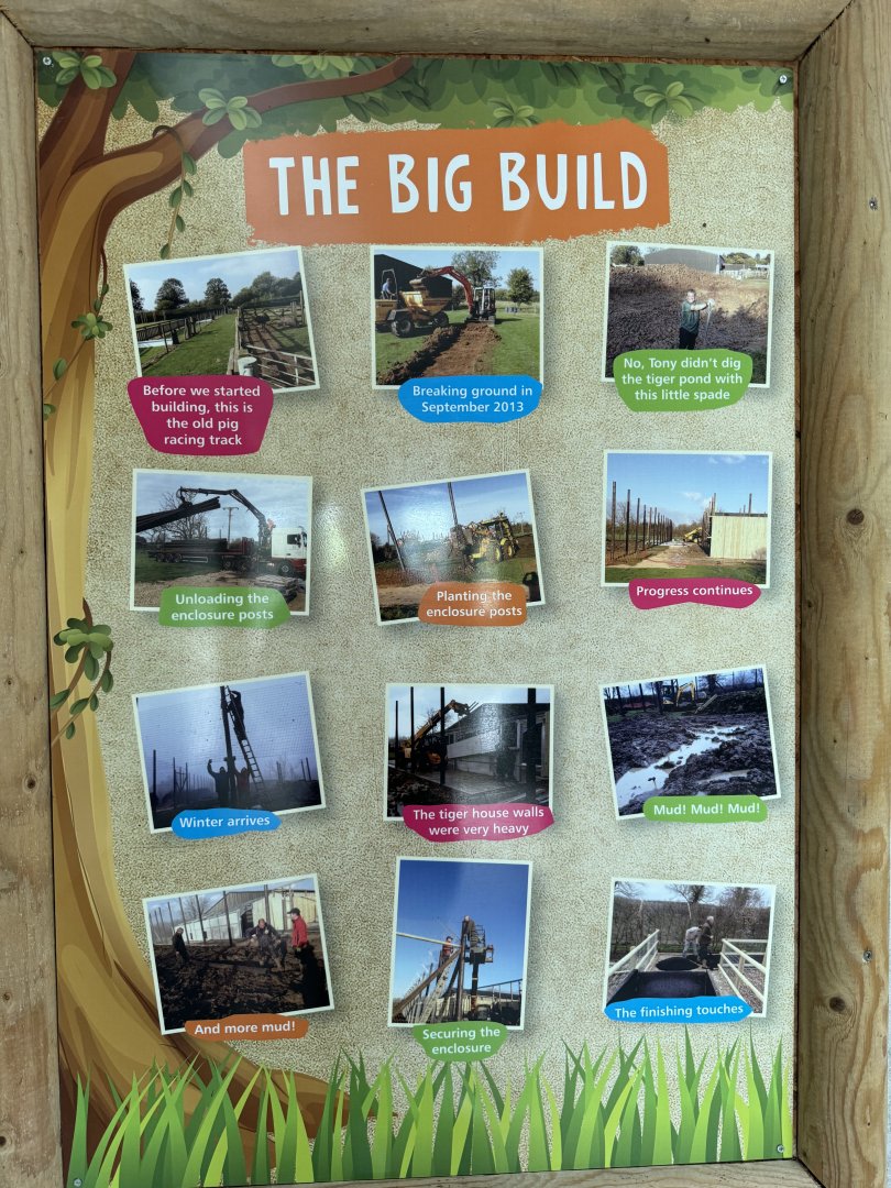 Tiger Enclosure Construction Signage at Woodside Wildlife Park (May 2024)