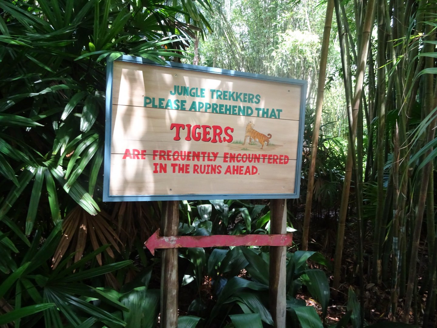 Tiger Signage at Disney's Animal Kingdom (2014)