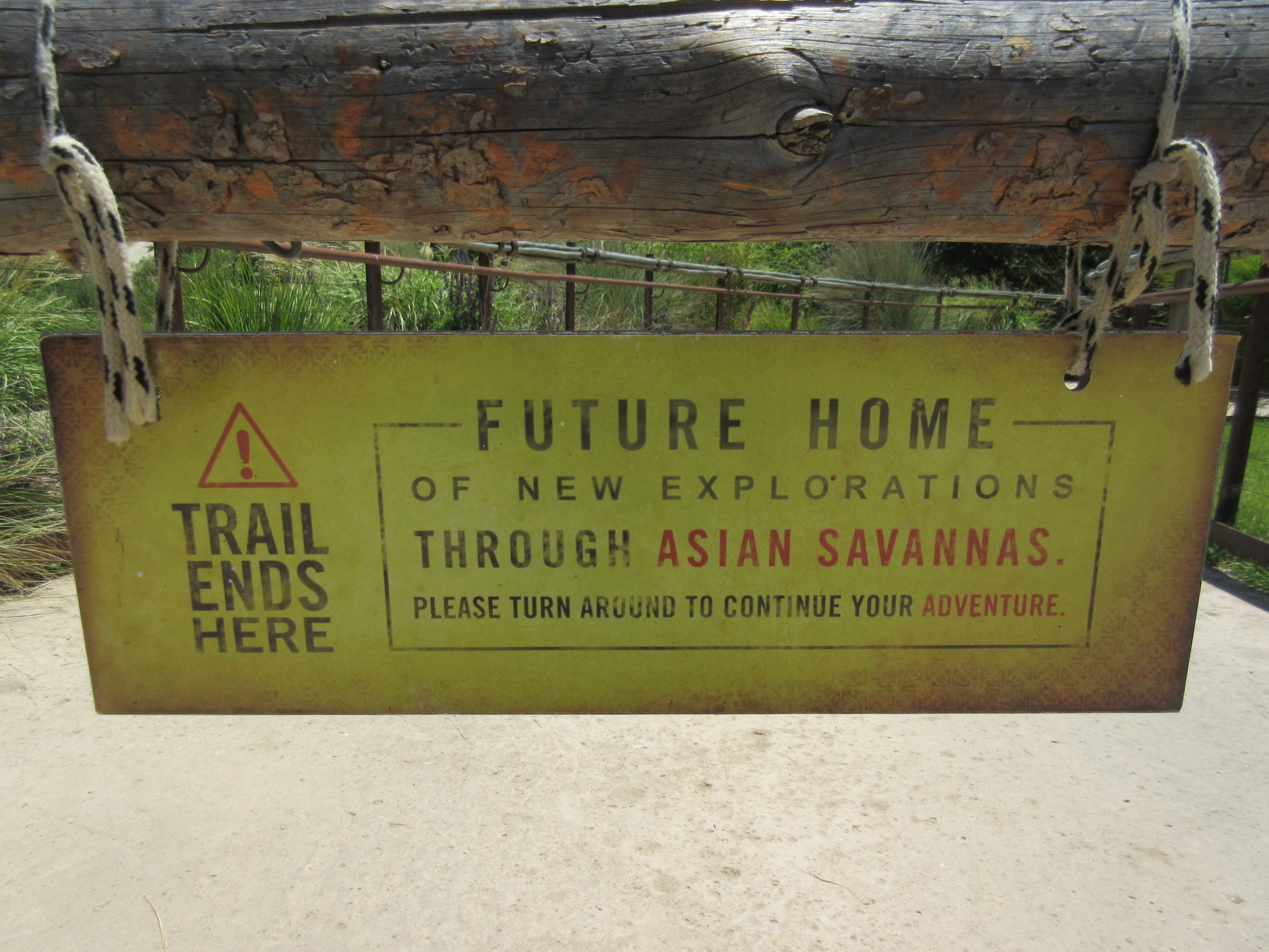 Tiger Trail - Future Asian Savannas Sign