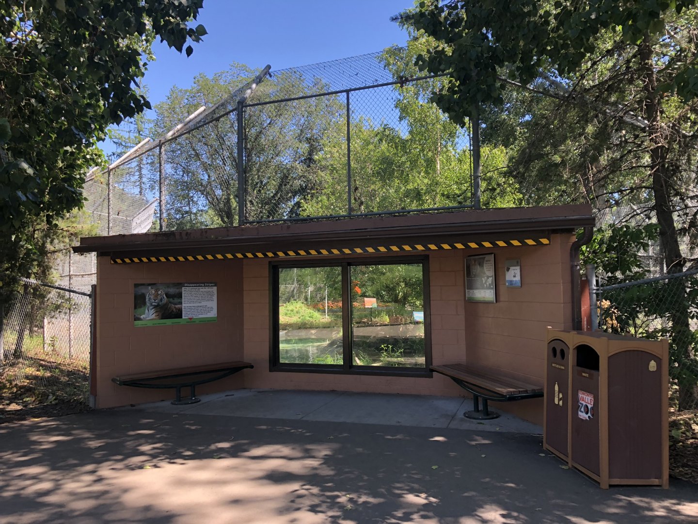 Tiger Viewing Area at Edmonton Valley Zoo (July 2022)